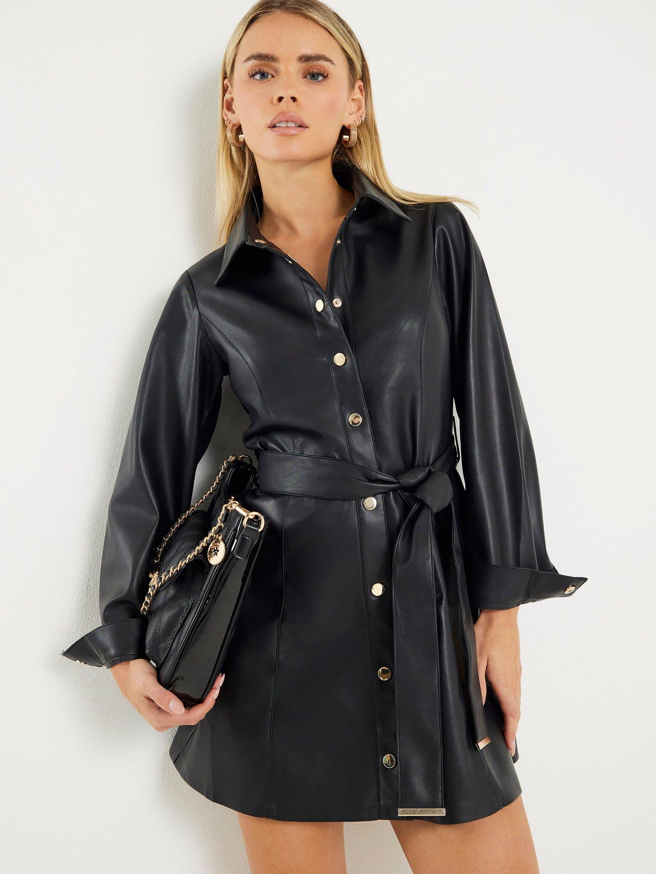 river-island-petite-belted-core-day-dress-black