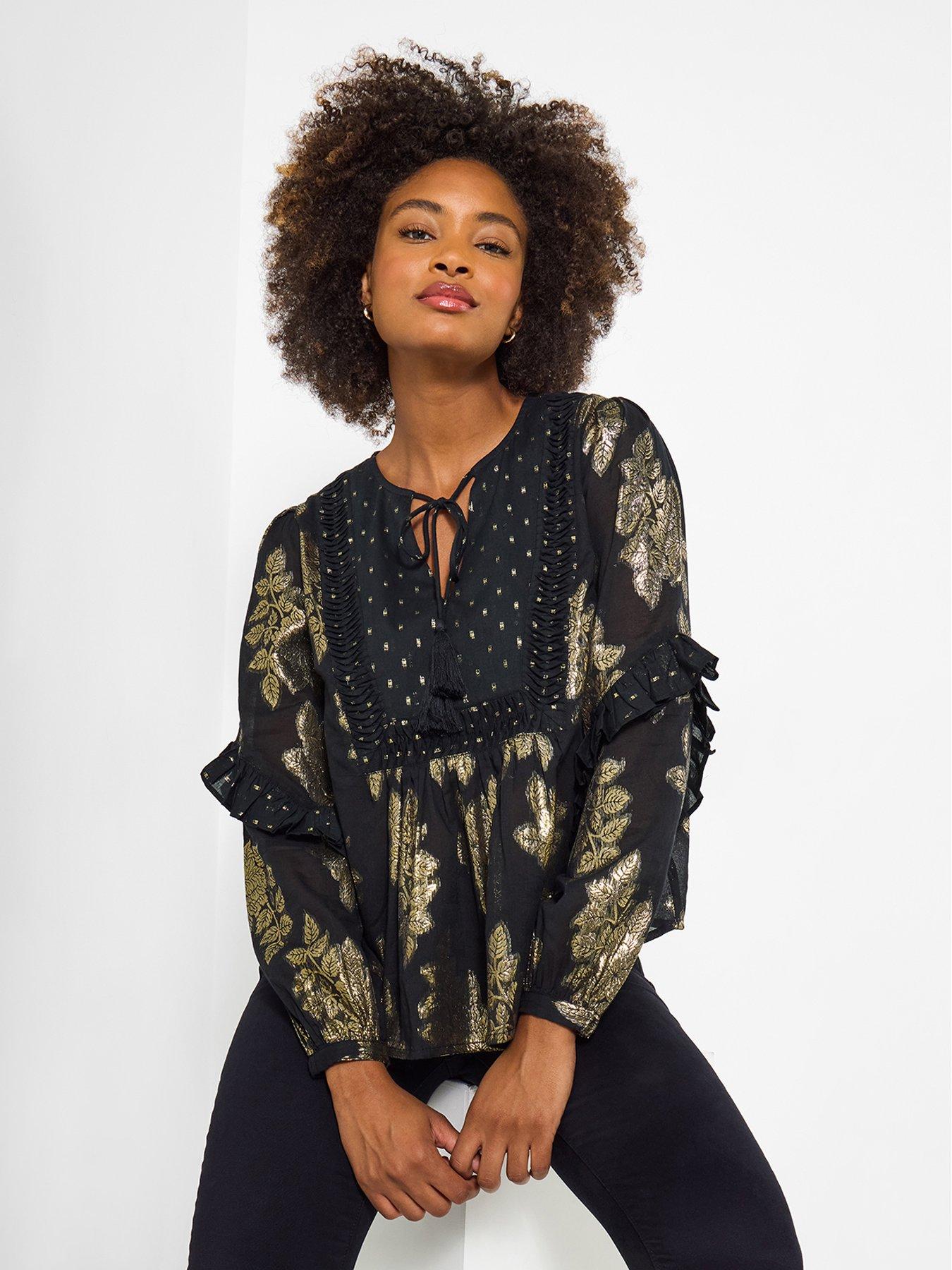 Joe Browns Decadent Jacquard Top - Black