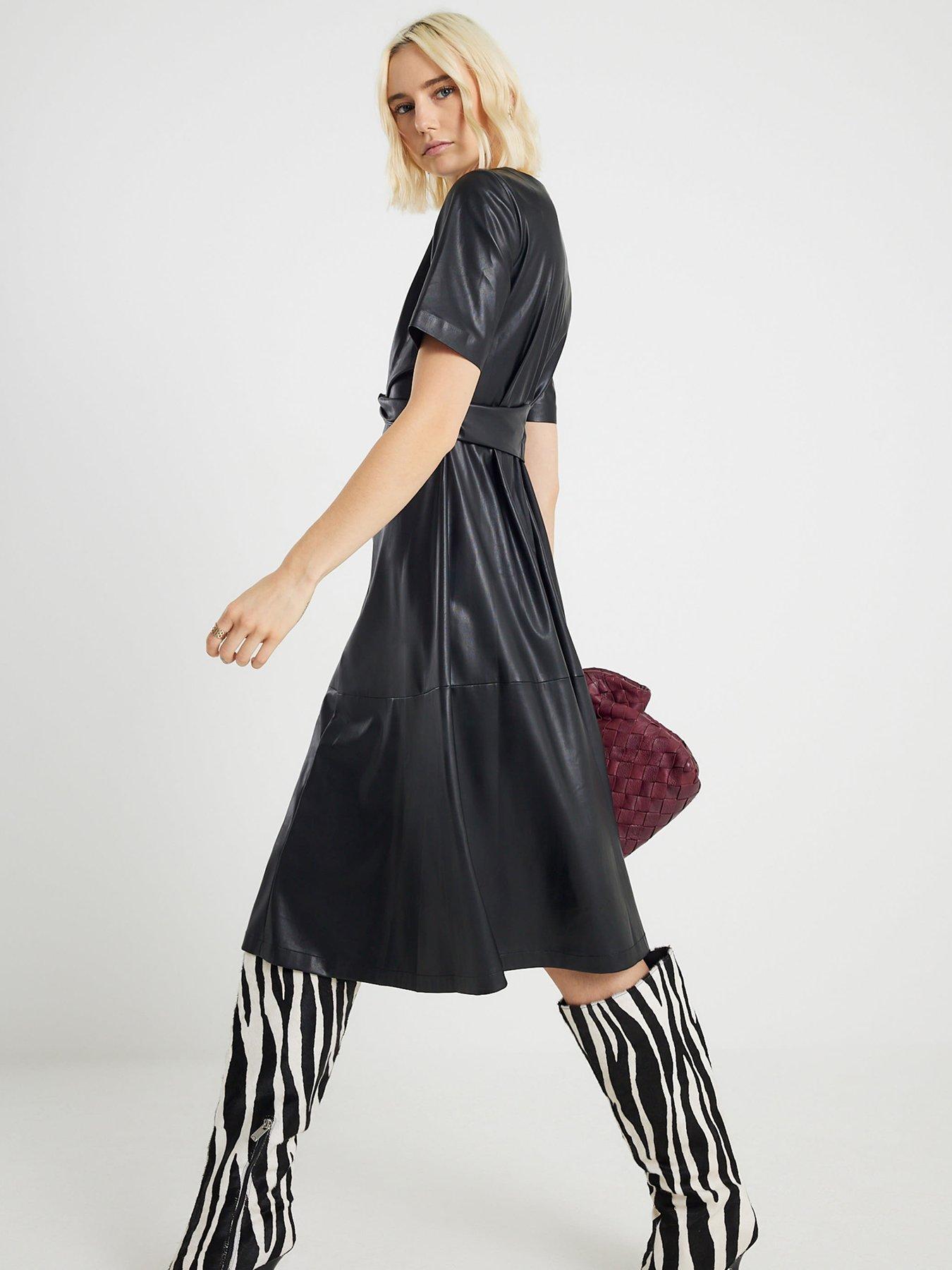 River Island Long Buckle Detail Swing Dress - Black | Very