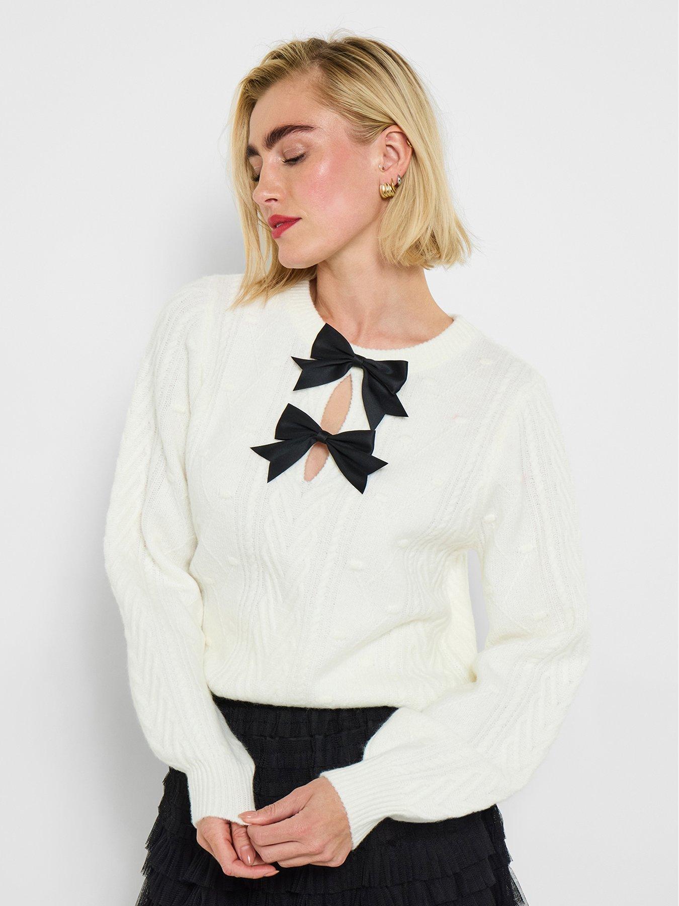 Joe Browns Coco Vintage Bow Jumper - Cream