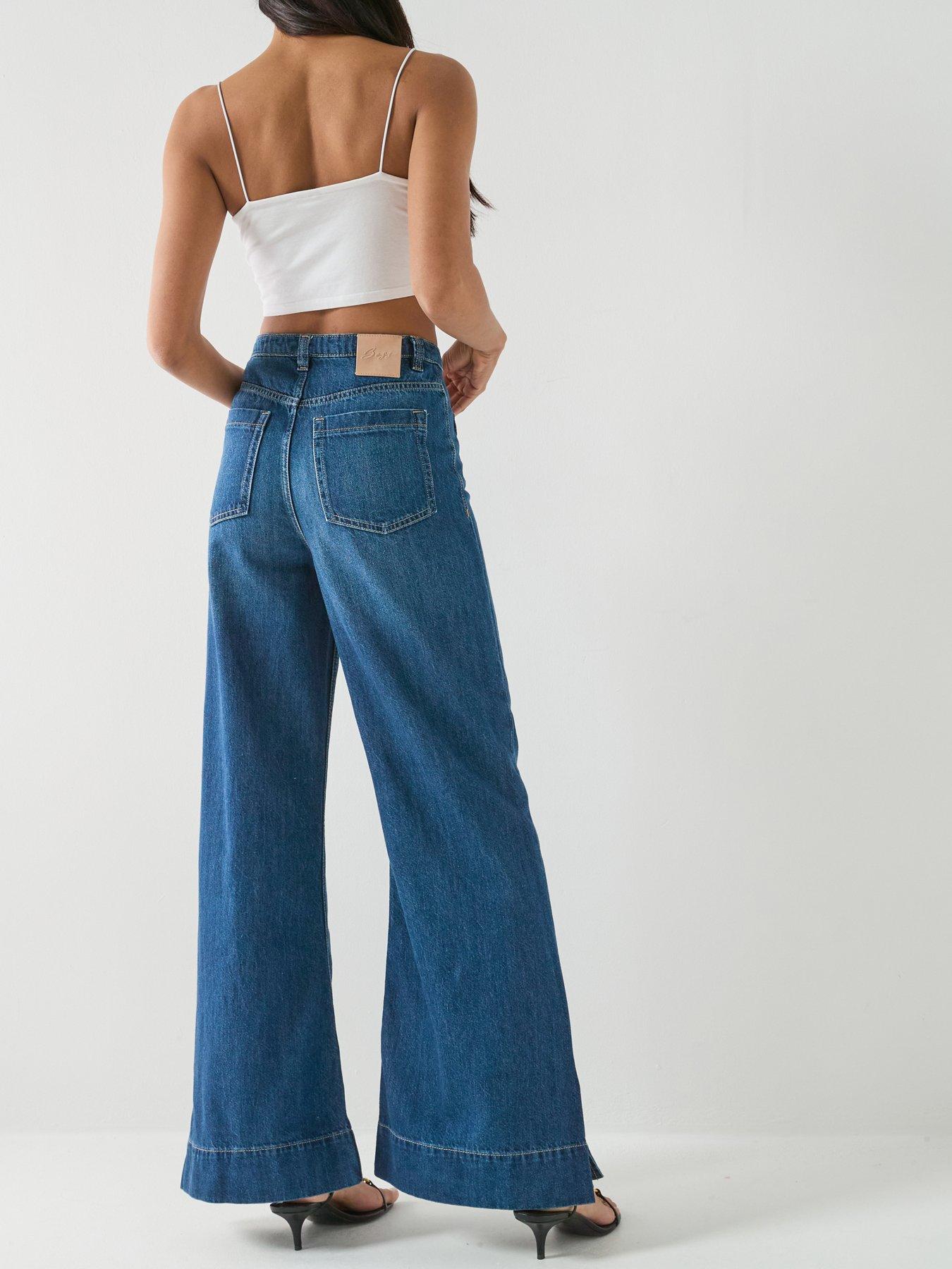 Image 2 of 6 of BOSS Marlene Flare Jeans - Navy