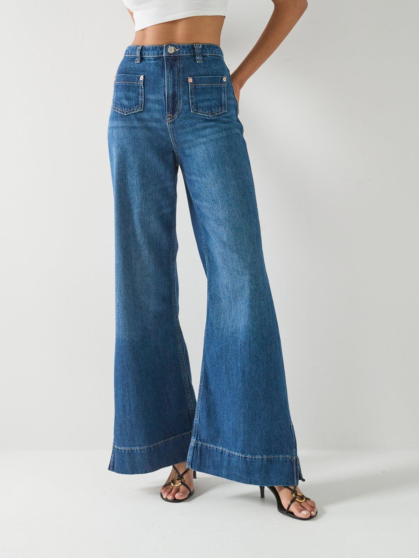 Image 5 of 6 of BOSS Marlene Flare Jeans - Navy