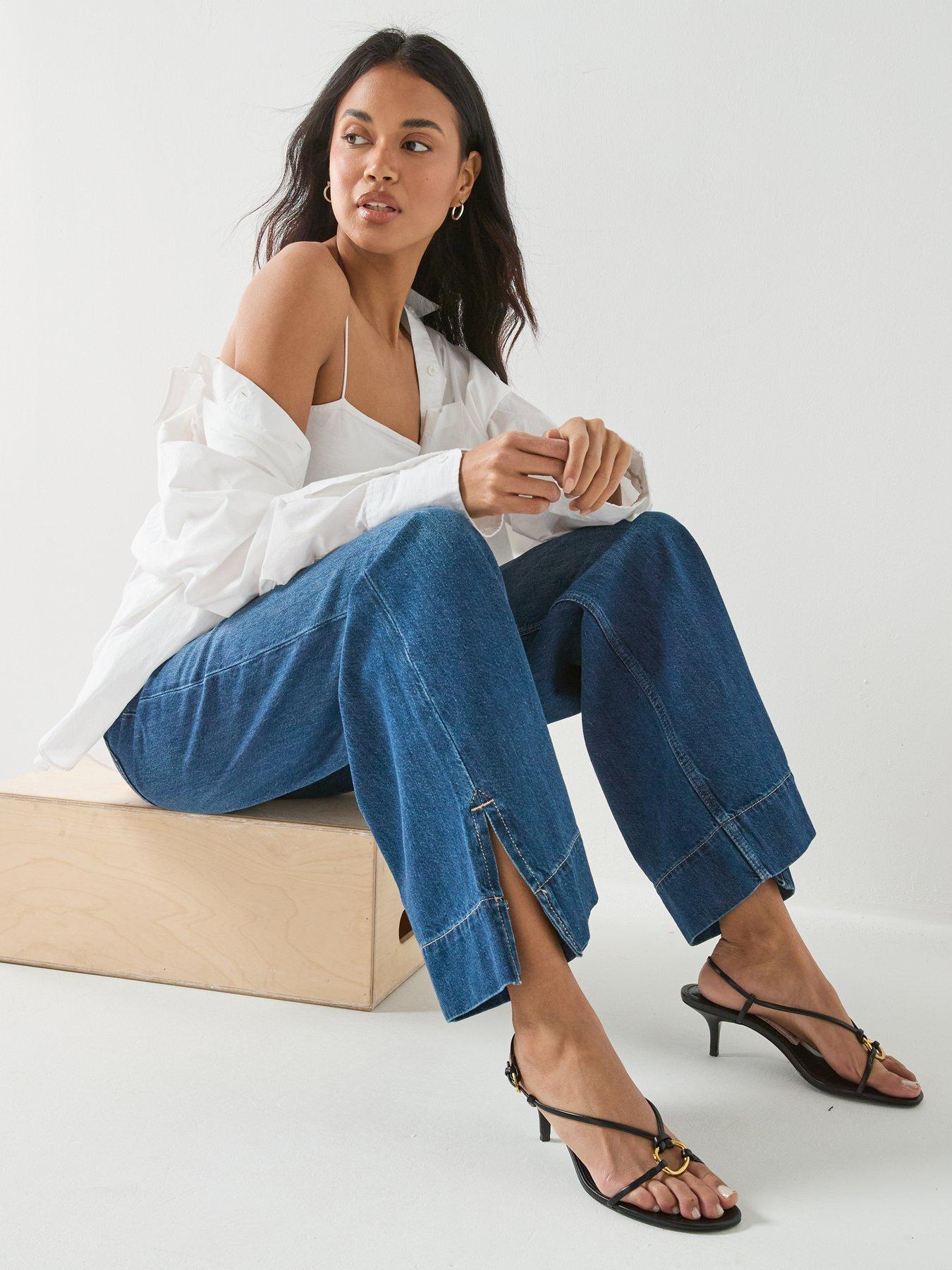 Image 6 of 6 of BOSS Marlene Flare Jeans - Navy