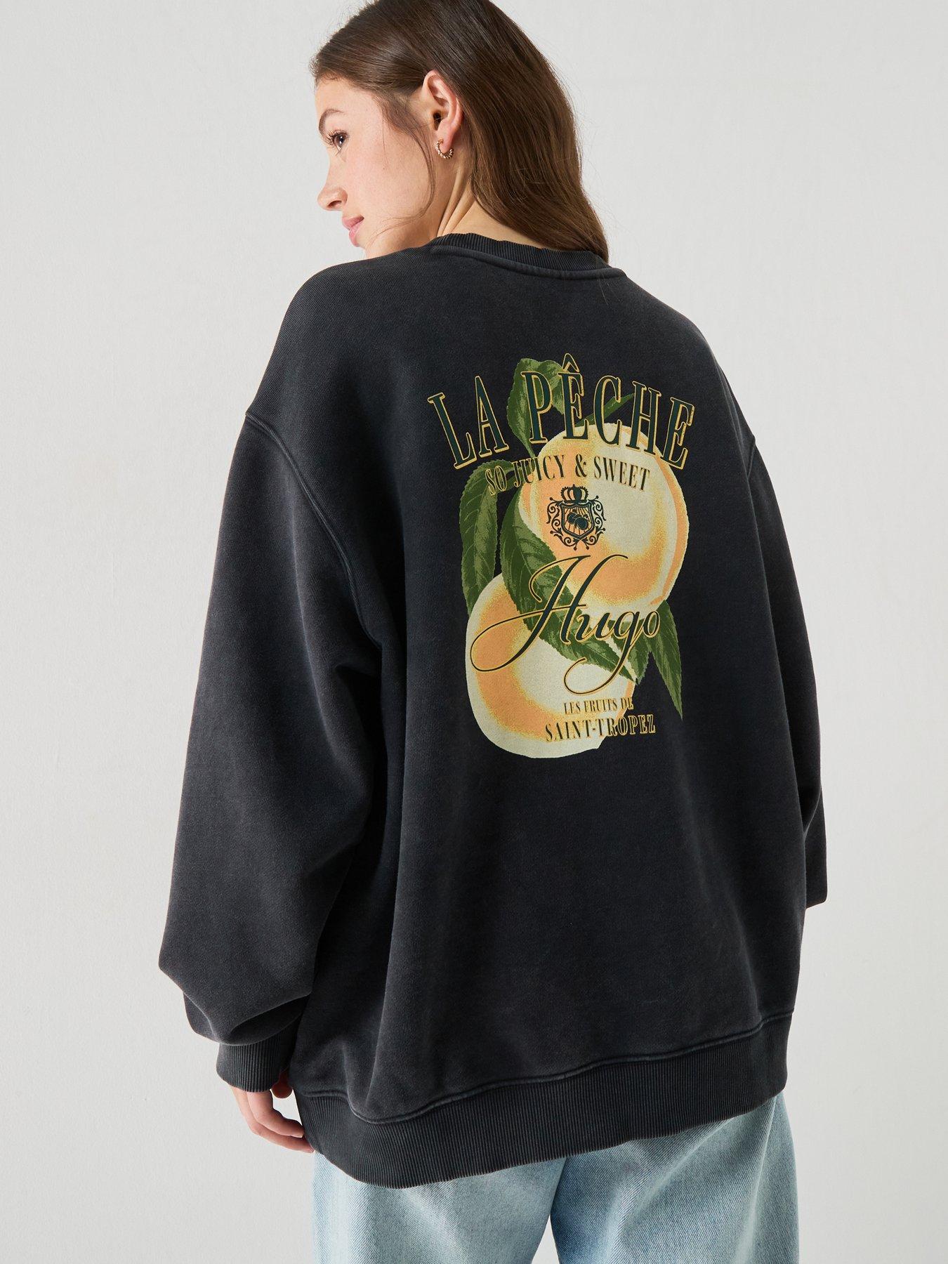 Image 1 of 6 of HUGO Classic Graphic Crew Neck Jumper - Black