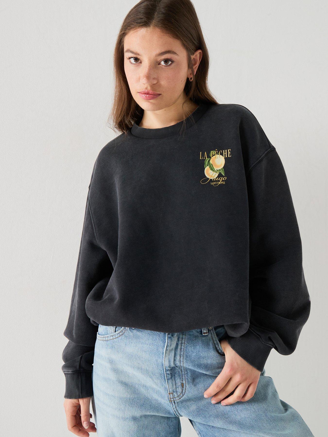 Image 2 of 6 of HUGO Classic Graphic Crew Neck Jumper - Black
