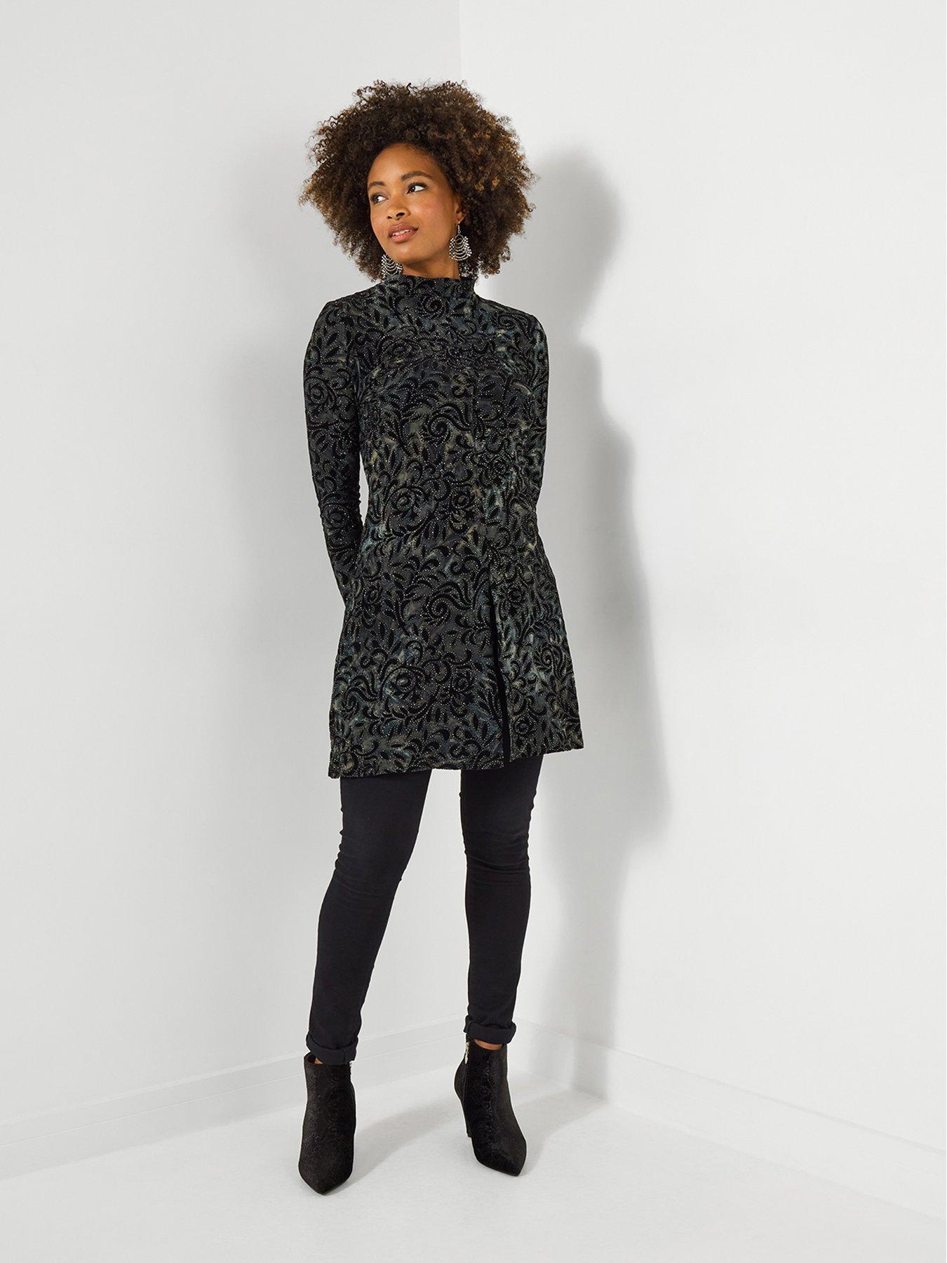 Image 4 of 7 of Joe Browns Winter Nights Tunic Top - Charcoal