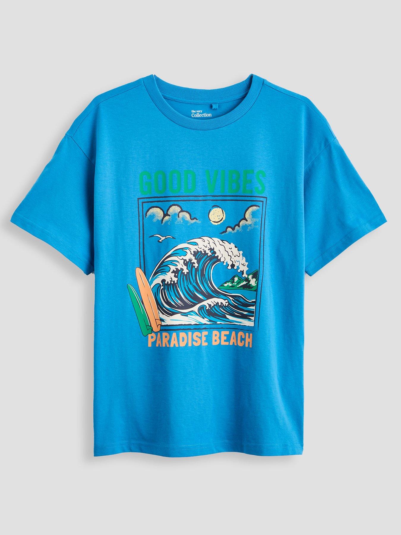 Image 2 of 5 of The Very Collection Boys 4 Pack Summer Vibes Short Sleeve T-Shirts - Multi