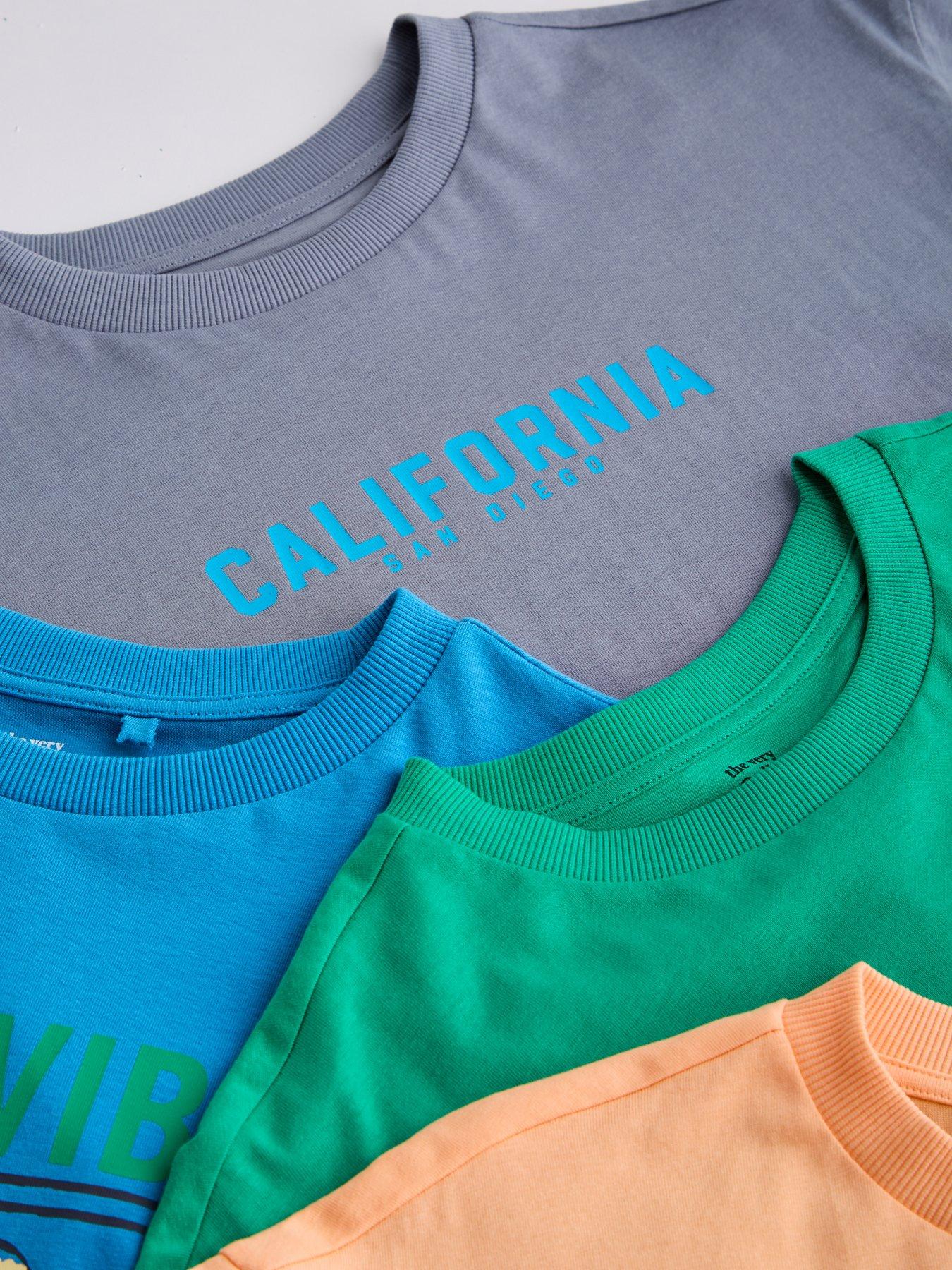 Image 4 of 5 of The Very Collection Boys 4 Pack Summer Vibes Short Sleeve T-Shirts - Multi