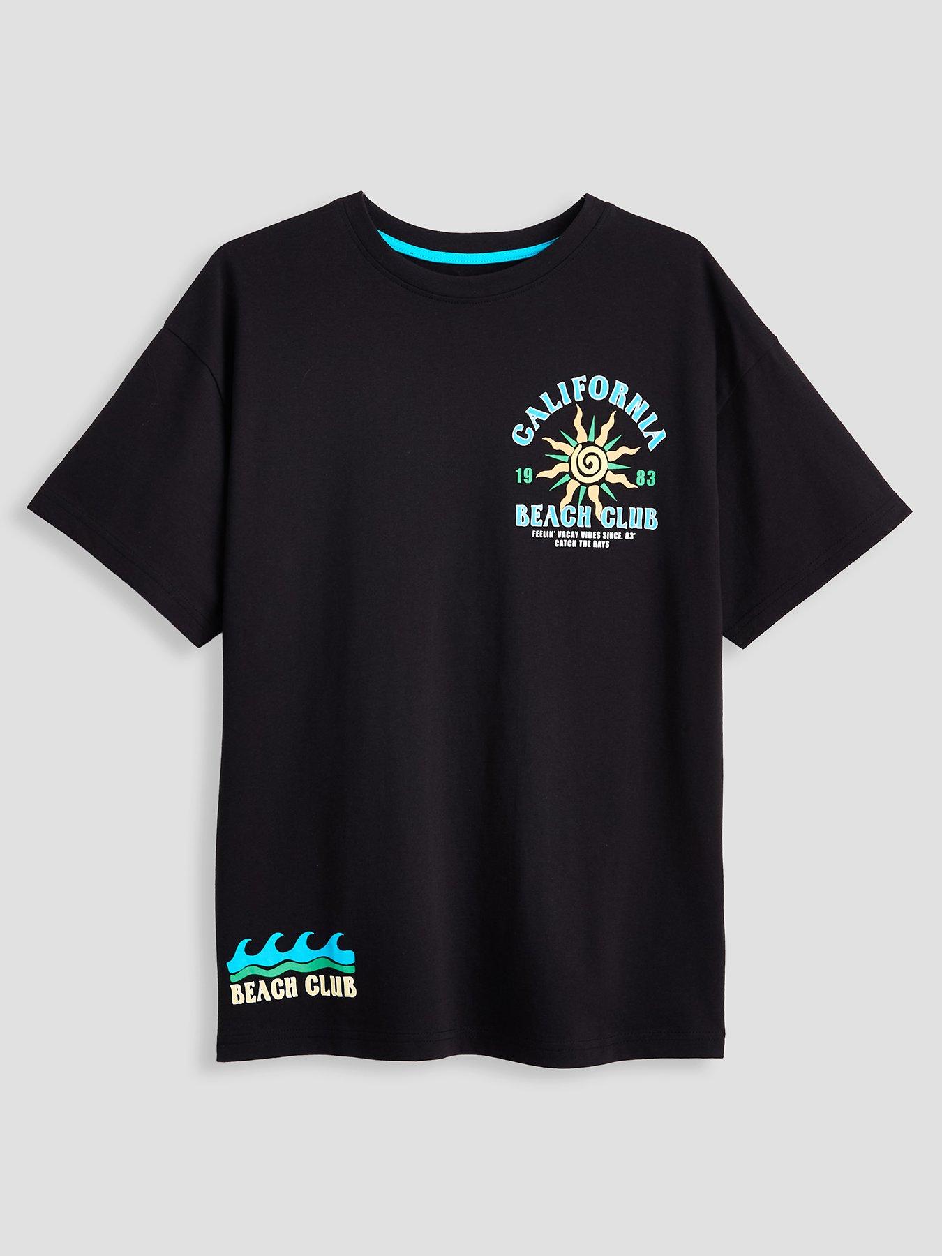 The Very Collection: Boys California Back Graphic Short Sleeve T-Shirt - Black