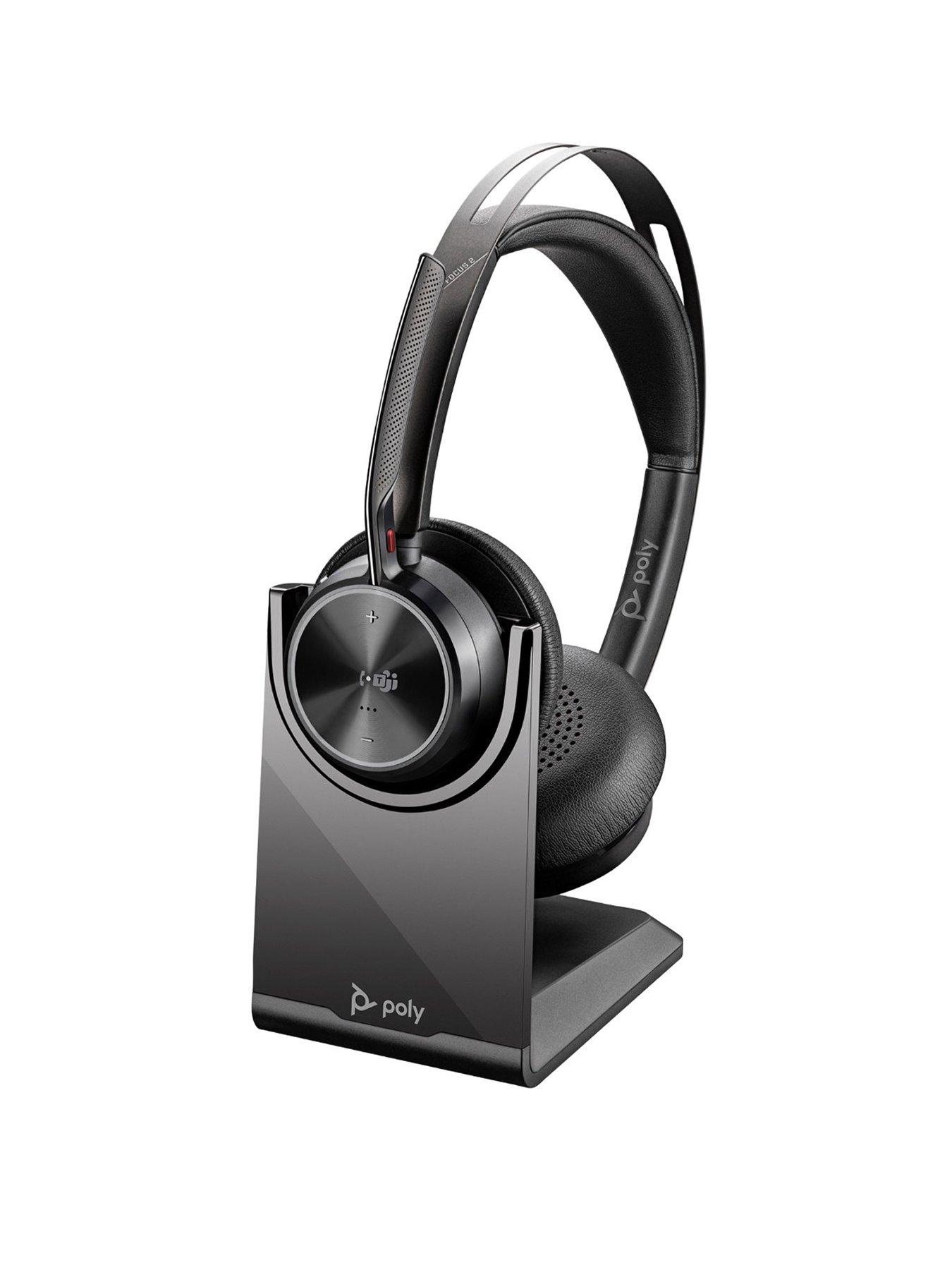 Image 1 of 7 of Poly Voyager Focus 2-M USB-C-C Headset USB-C/A Adapter Charging Stand WW