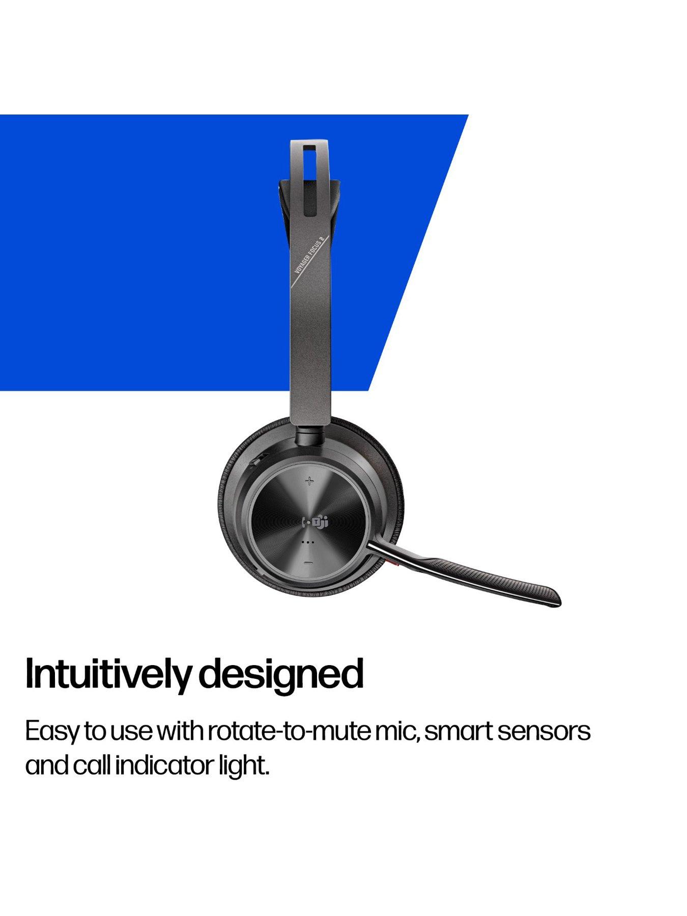 Image 5 of 7 of Poly Voyager Focus 2-M USB-C-C Headset USB-C/A Adapter Charging Stand WW