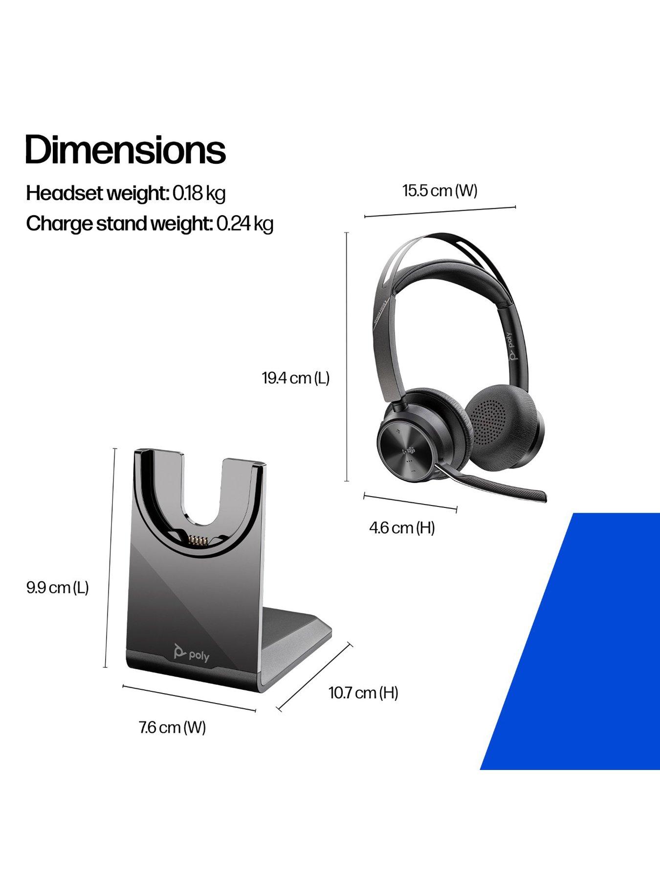 Image 6 of 7 of Poly Voyager Focus 2-M USB-C-C Headset USB-C/A Adapter Charging Stand WW
