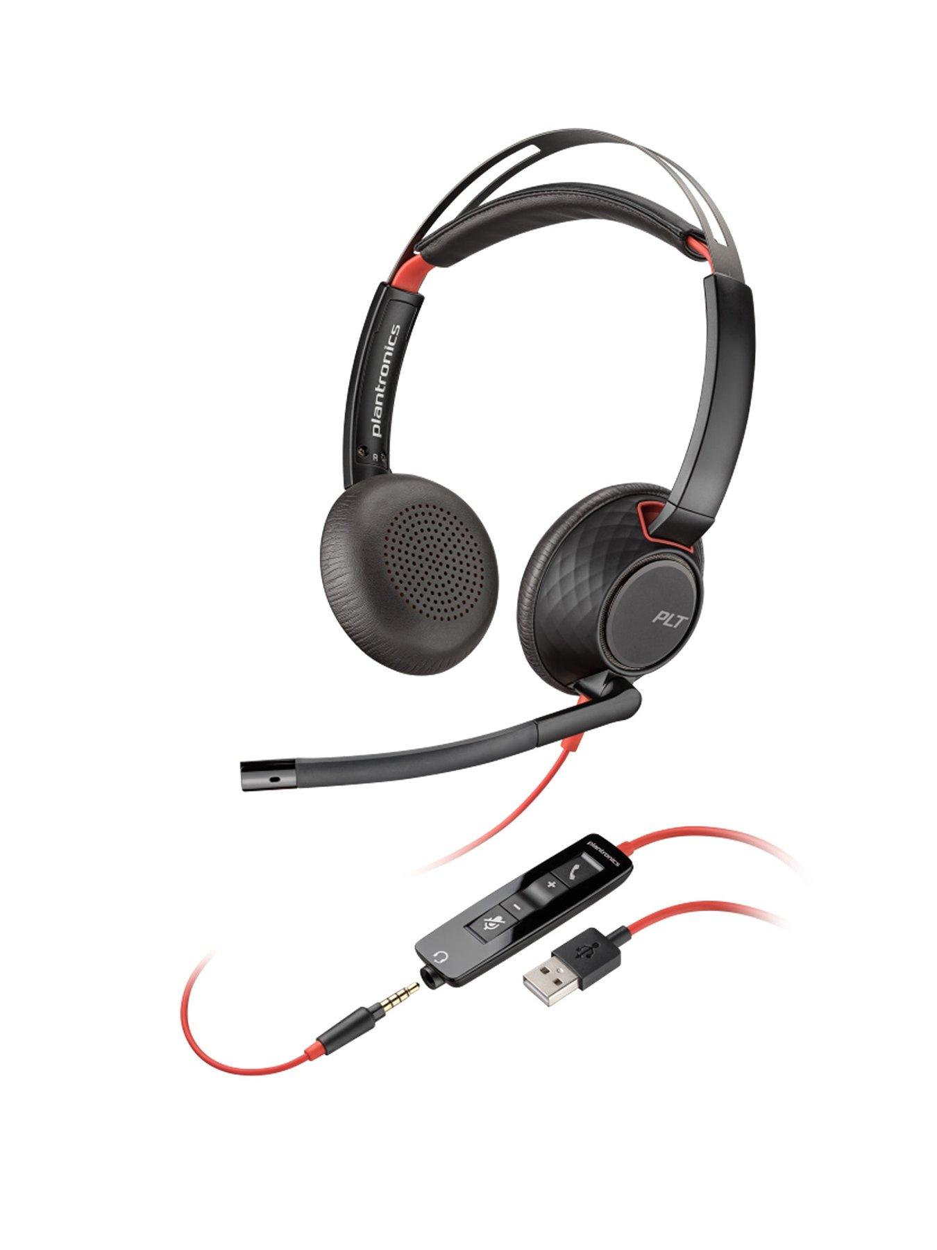 Poly Blackwire 5220 Stereo USB-C Headset +3.5mm Plug +USB-C/A Adapter