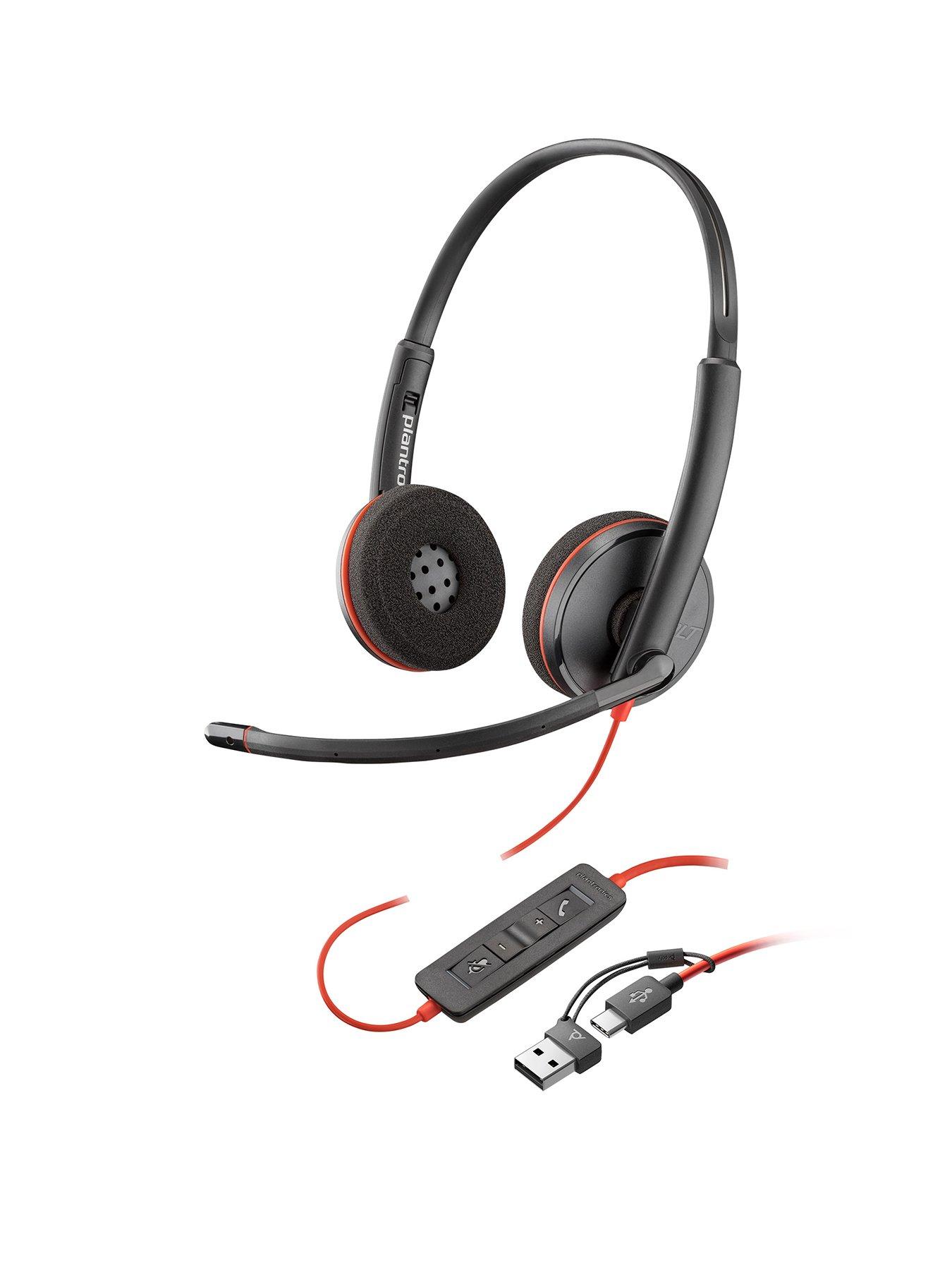 Image 1 of 7 of Poly Blackwire 3220 Stereo USB-C Headset +USB-C/A Adapter