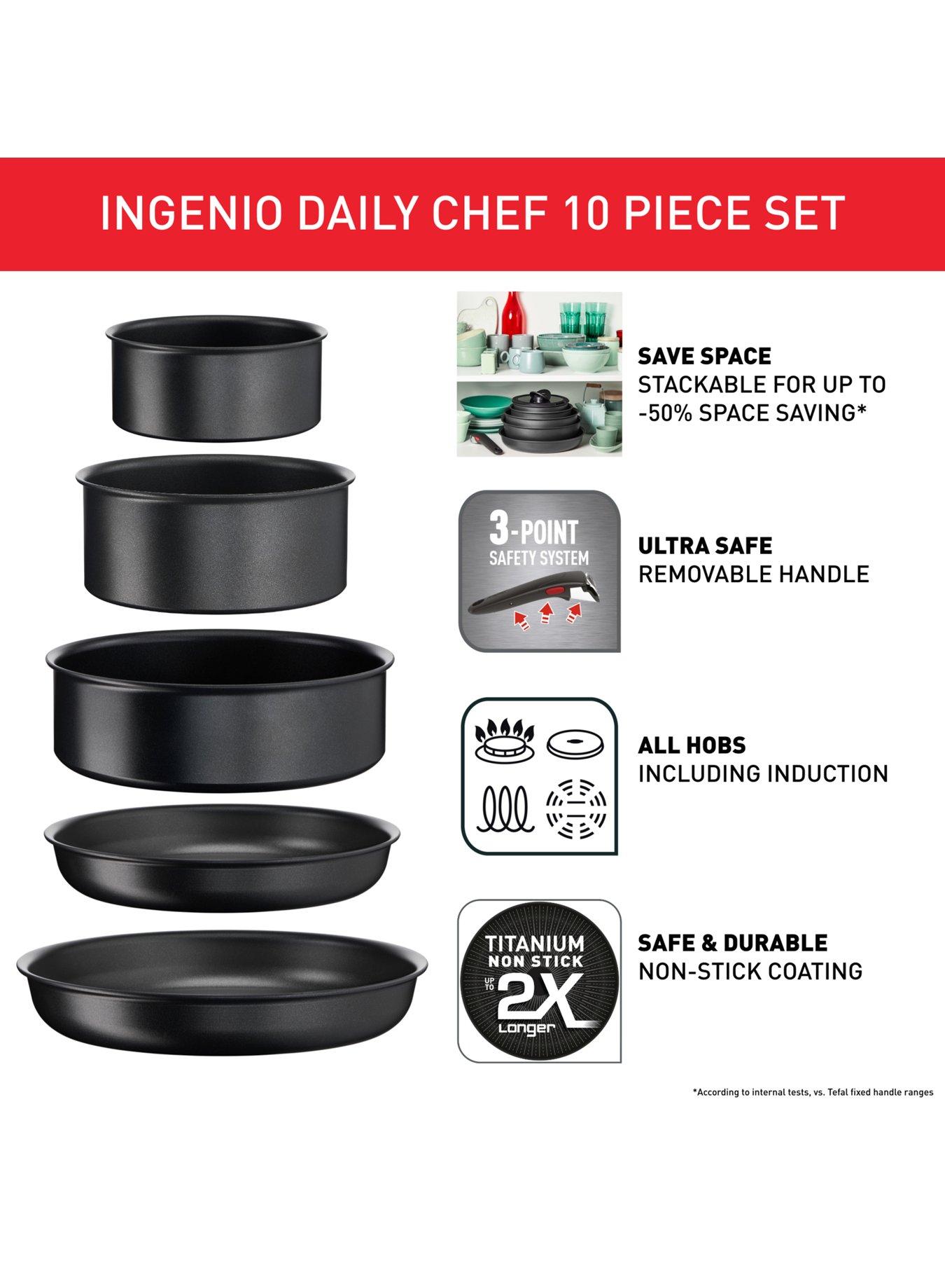 Image 3 of 8 of Tefal Ingenio Daily Chef On 10pc Set