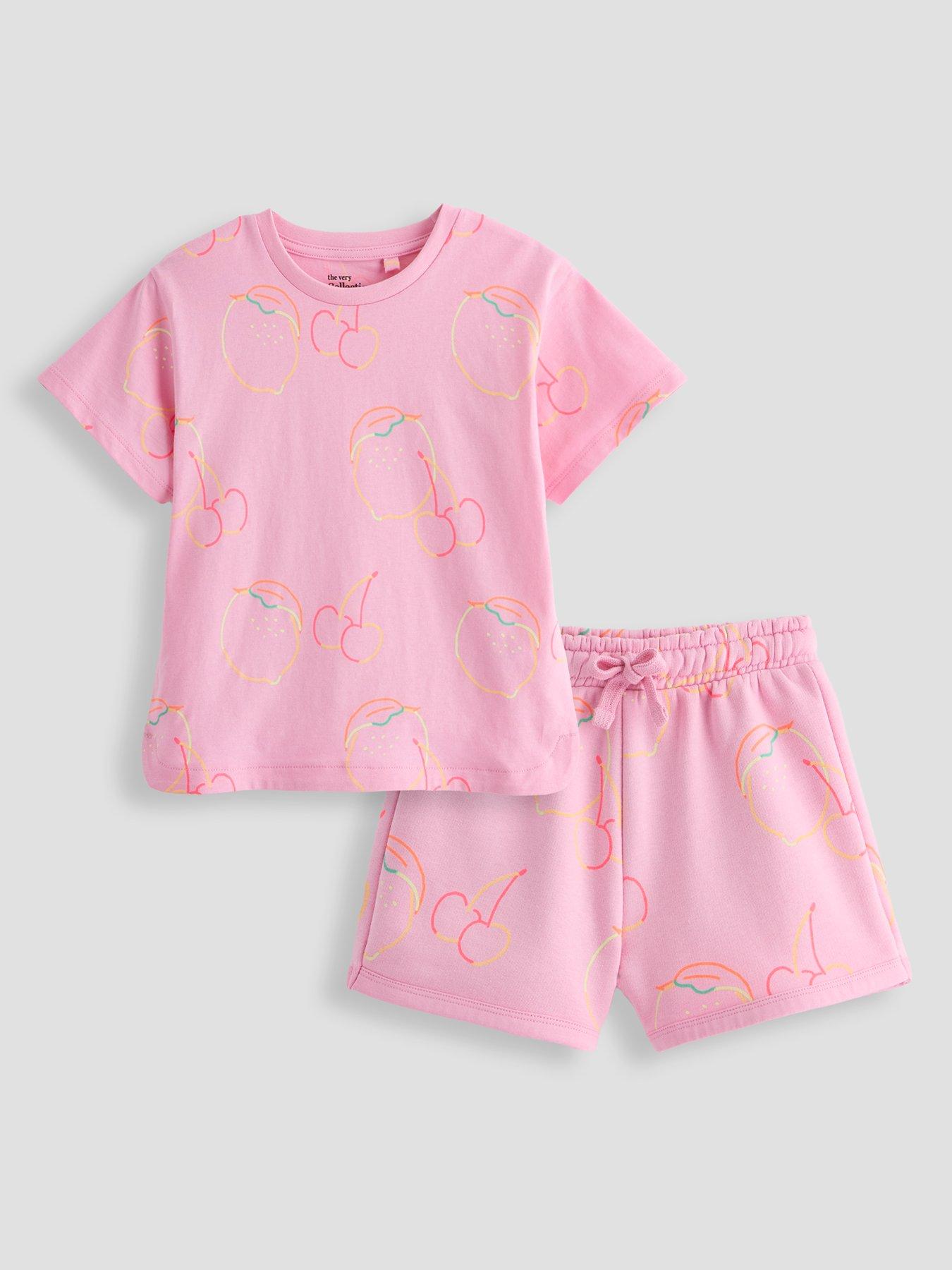 The Very Collection Girls T-Shirt And Short Set - Fruit Print