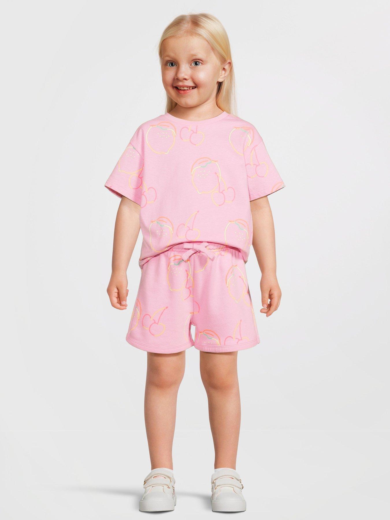 Image 3 of 5 of The Very Collection Girls T-Shirt And Short Set - Fruit Print