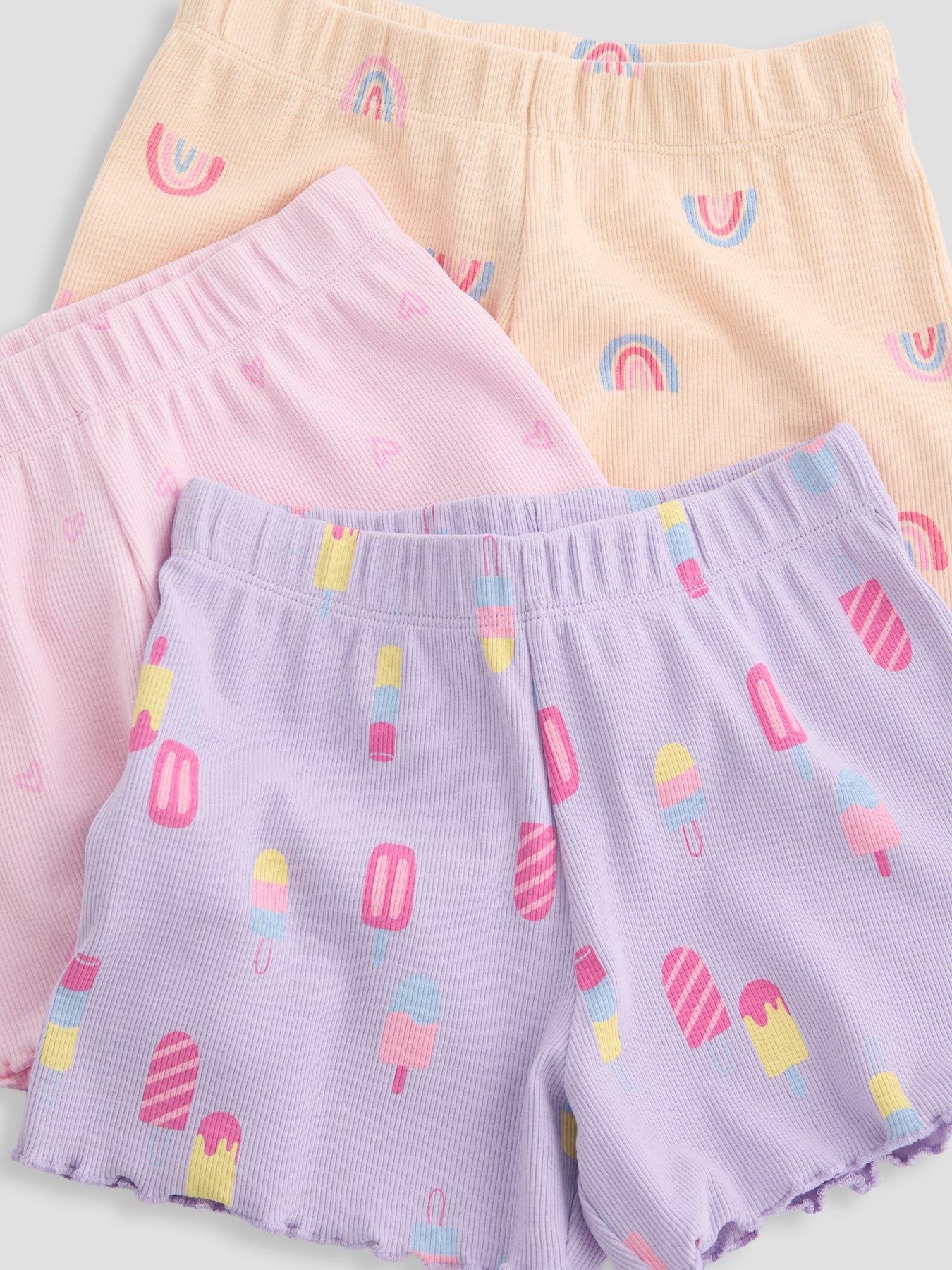 Image 5 of 6 of The Very Collection Rainbow Print 3 Pack Jersey Shortie Pyjama - Orange