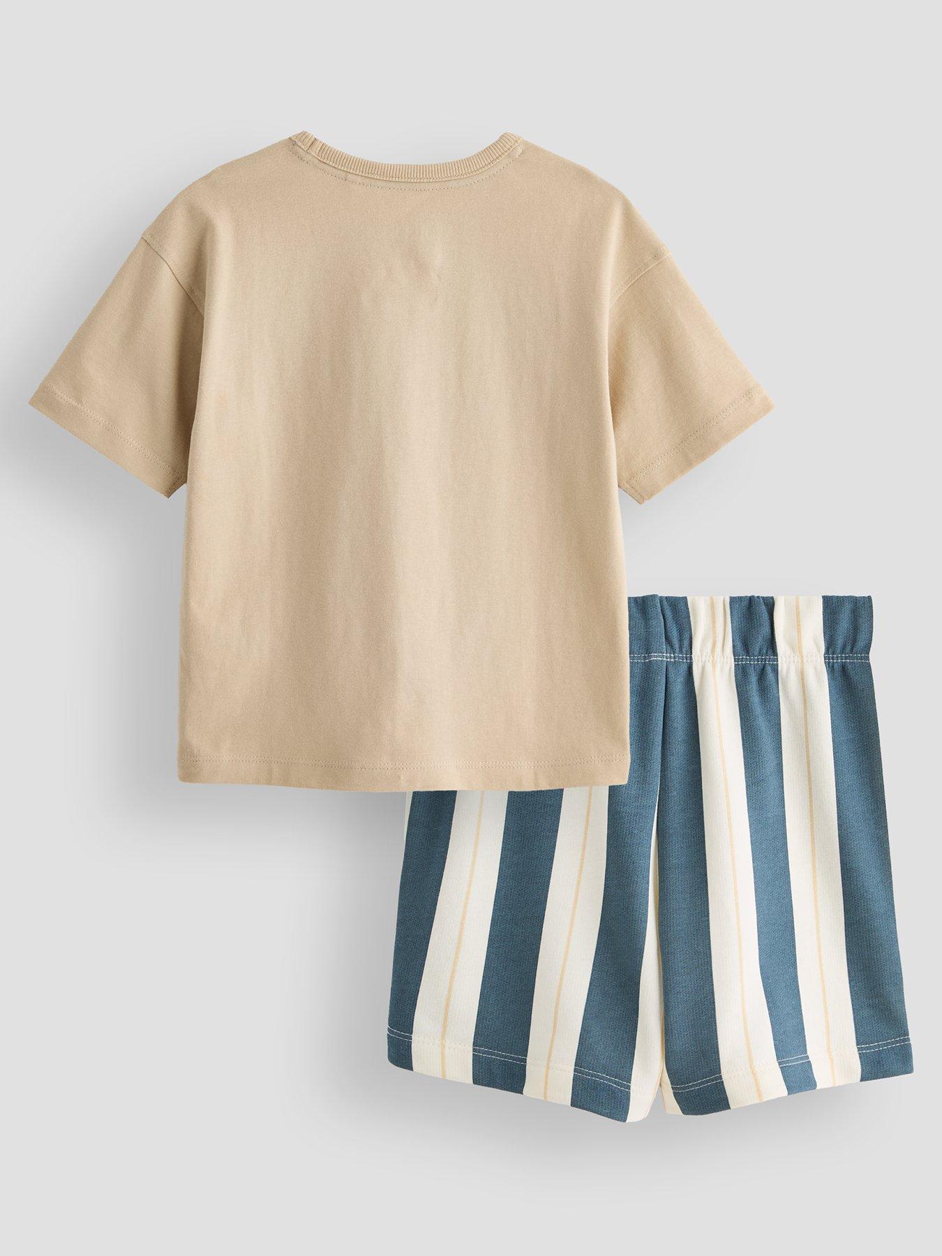 Image 2 of 4 of The Very Collection Boys Summer Vibes Stripe Short Set - Multi