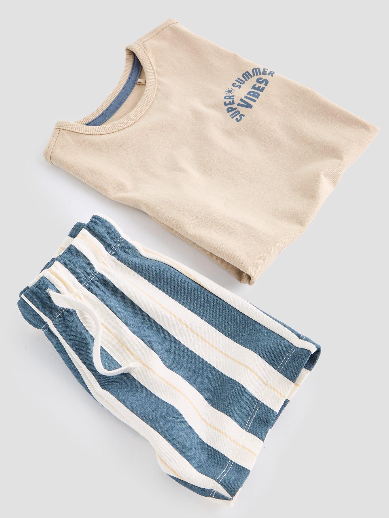Image 4 of 4 of The Very Collection Boys Summer Vibes Stripe Short Set - Multi