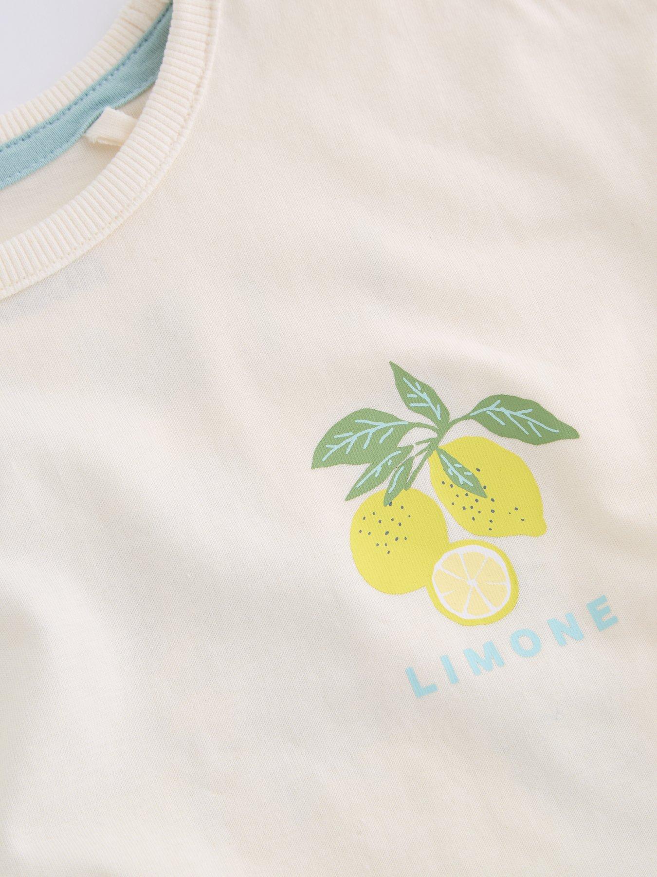Image 3 of 5 of The Very Collection Boys Lemon Graphic T-shirt And Shorts Set - Multi