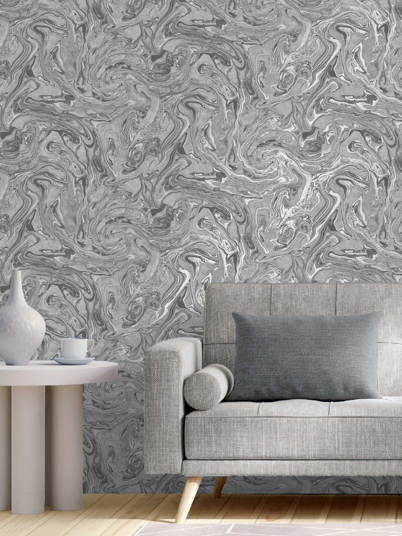 Fine Decor Marble Stone Charcoal