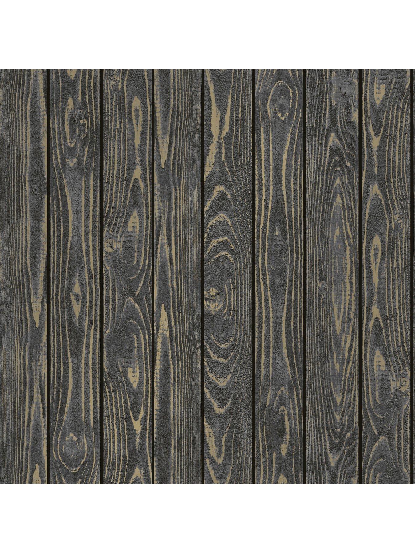 Image 4 of 5 of Fine Decor Metallic Wood Charcoal