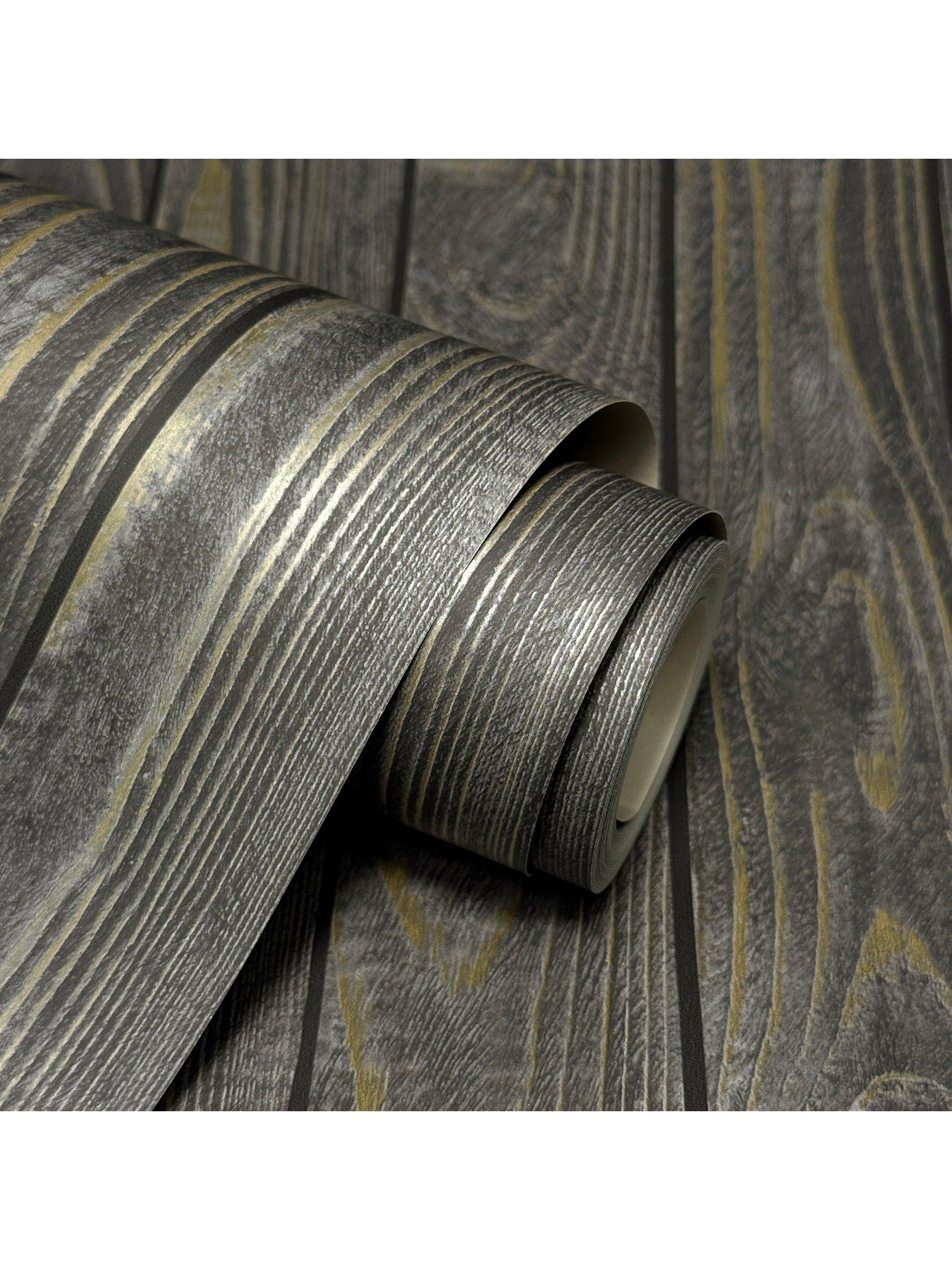 Image 5 of 5 of Fine Decor Metallic Wood Charcoal