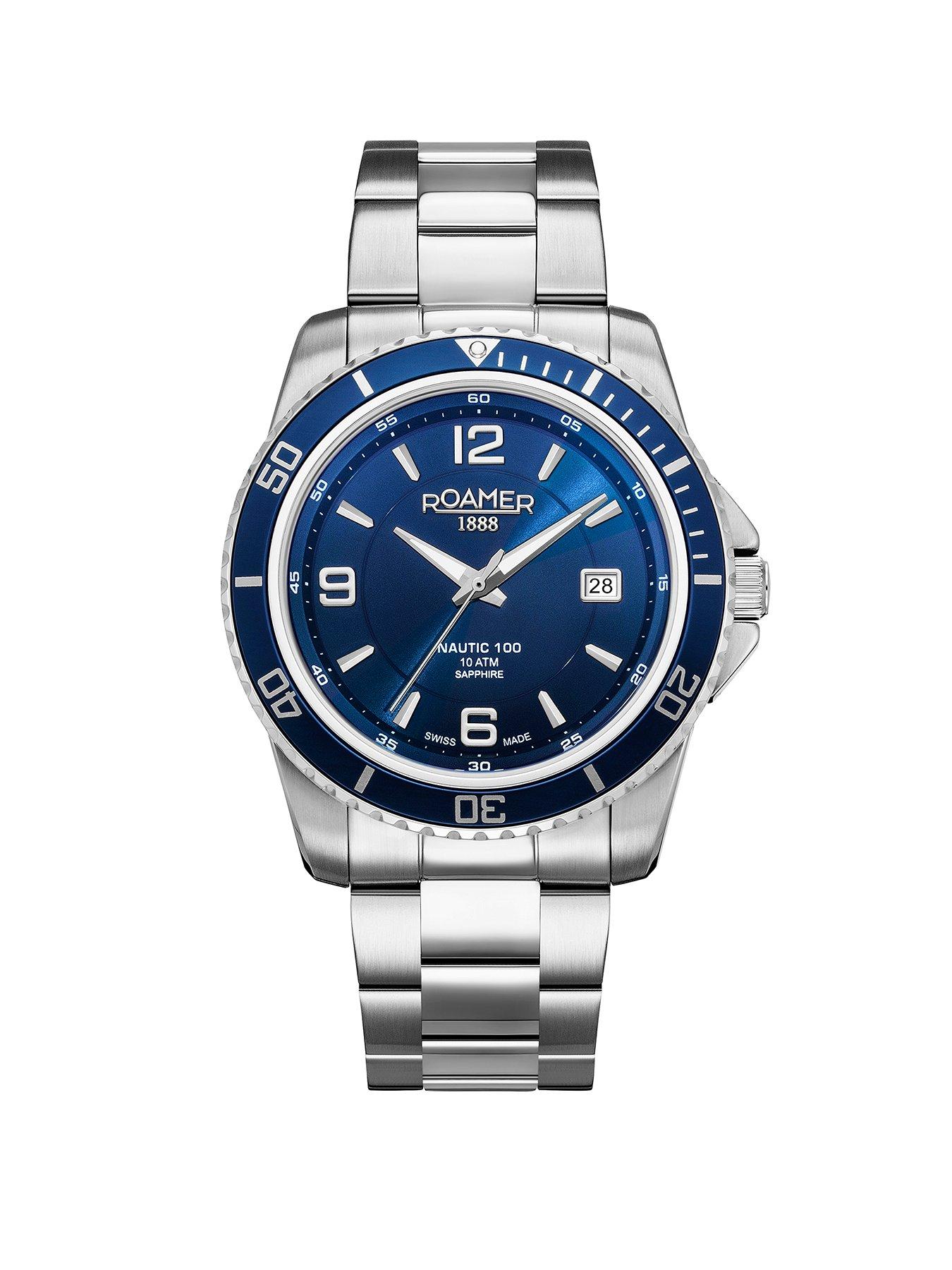 Roamer of Switzerland Roamer Swiss Made Nautic Stainless Steel watch with Blue Dial