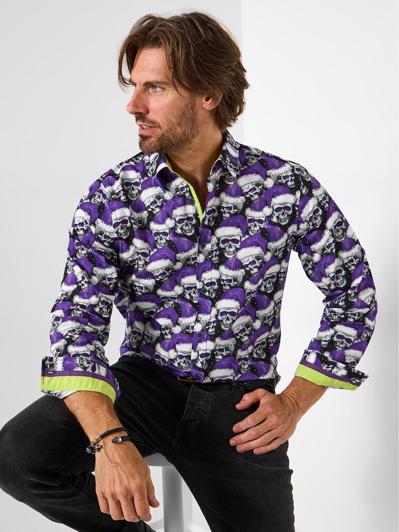 Joe Browns Santa Skull Shirt - Purple