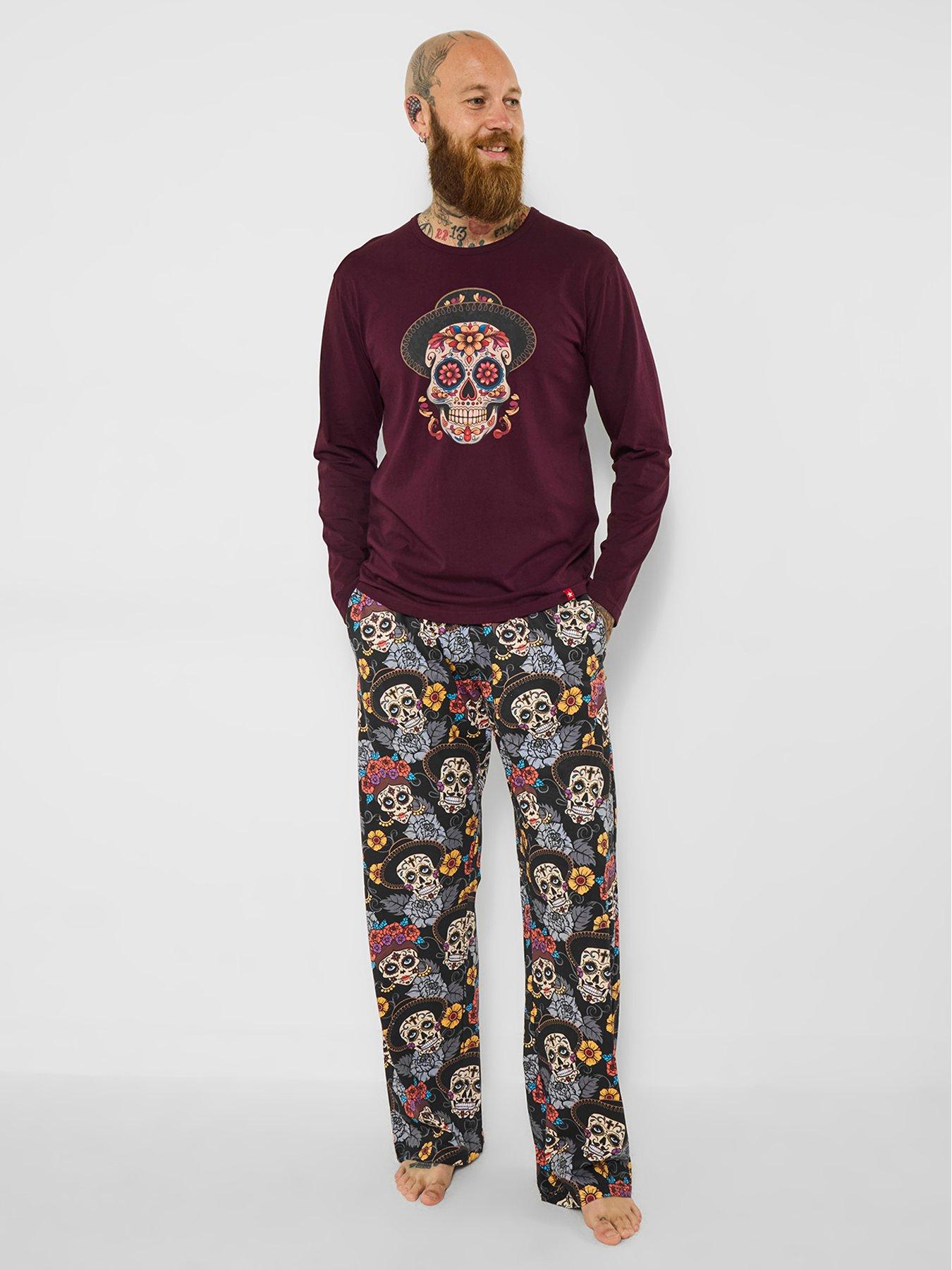 Joe Browns Sensational Skull Pyjama Set - Black