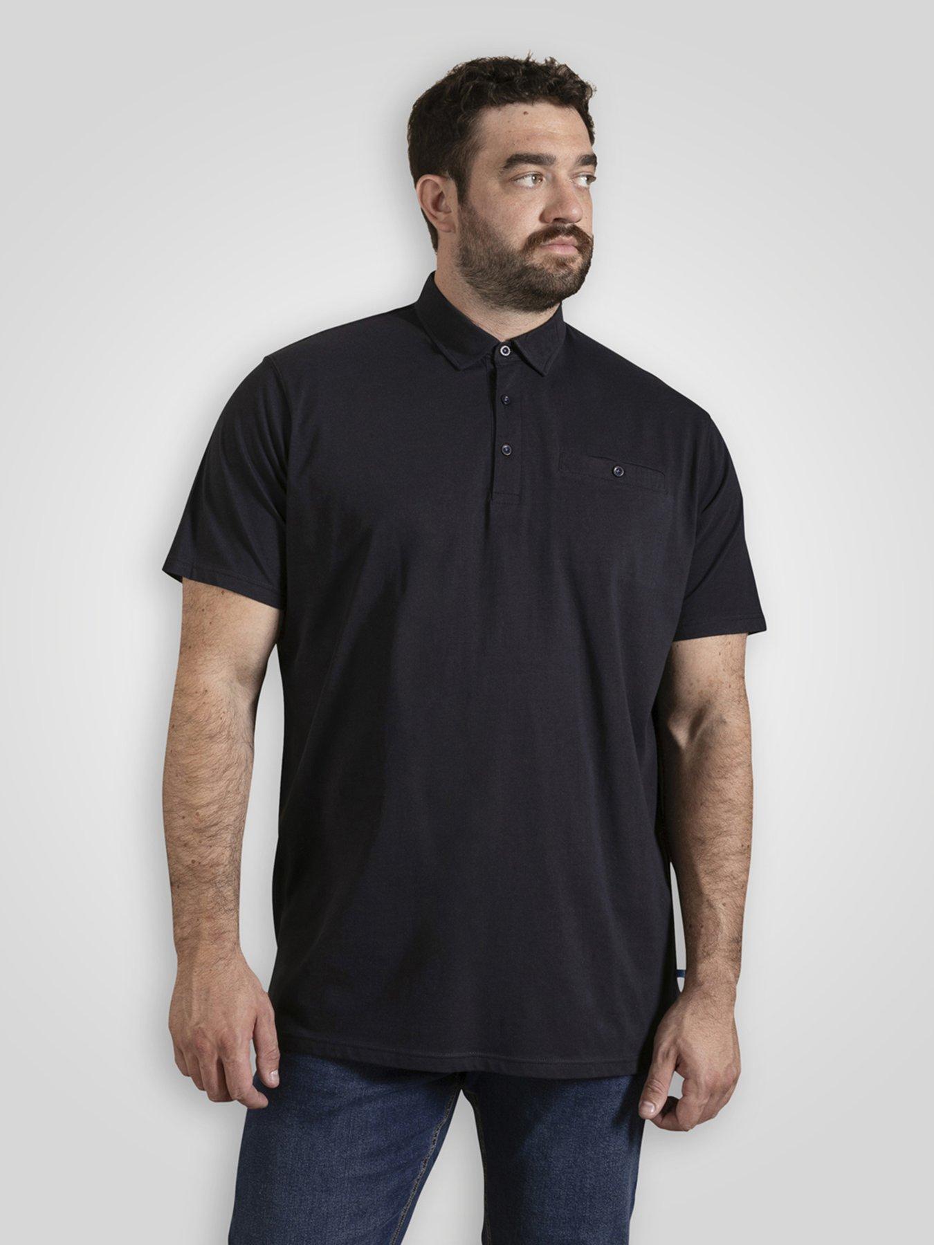 D555 Single Jersey Polo Shirt With Self Fabric Collar And Chest Pocket - Navy