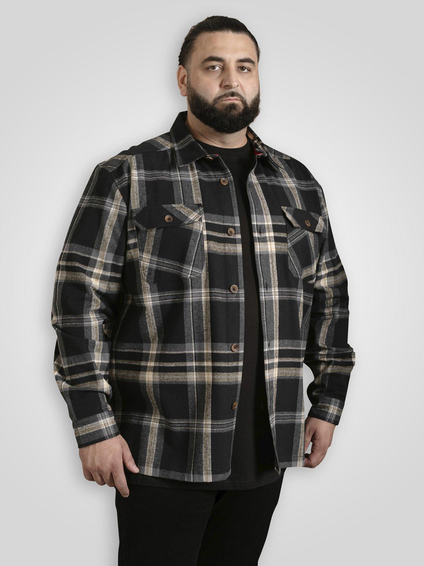 D555 Long Sleeve Heavy Shacket Overshirt - Black