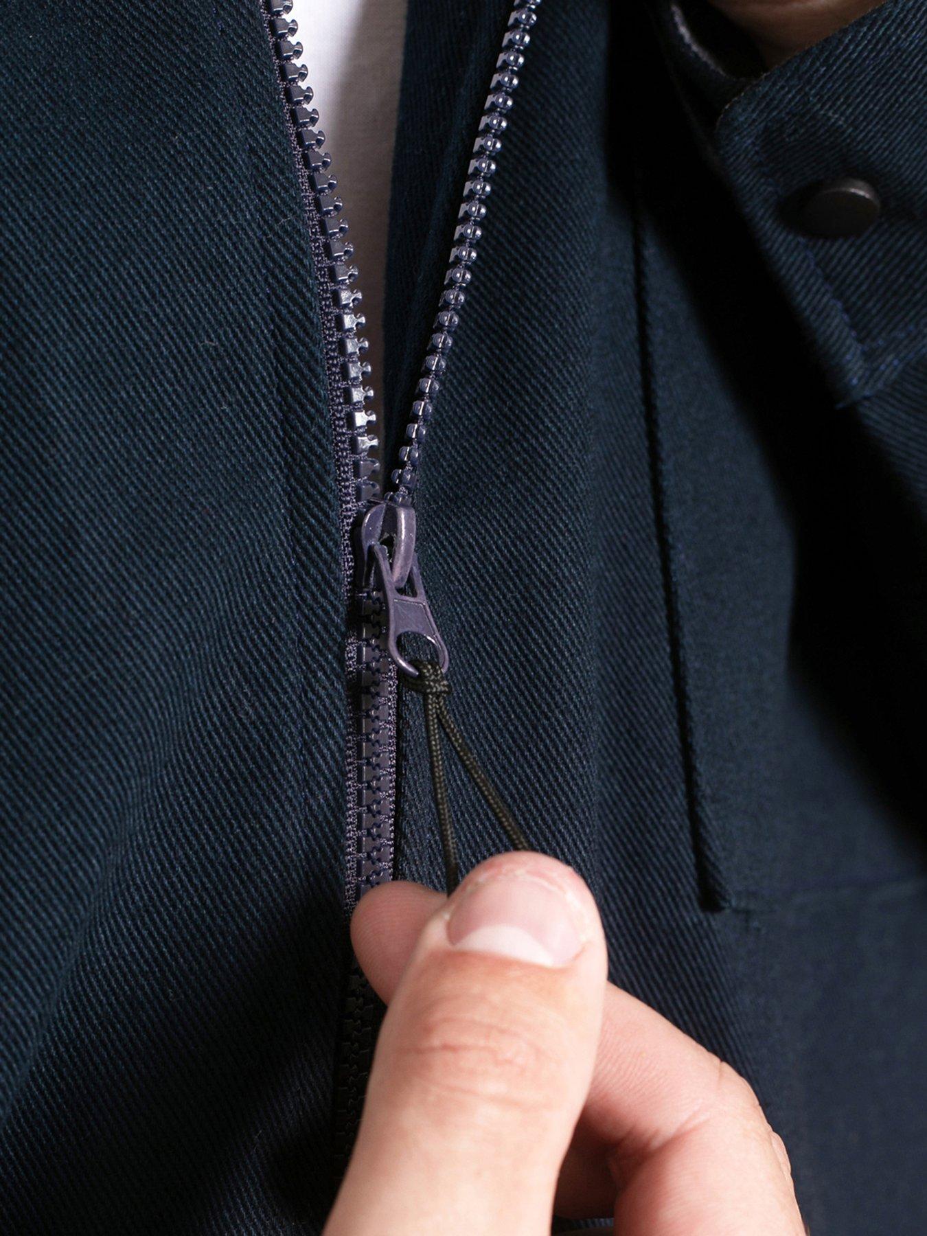 Image 4 of 6 of D555 Long Sleeve Heavy Shacket Overshirt With Two Chest Patch Pockets - Navy