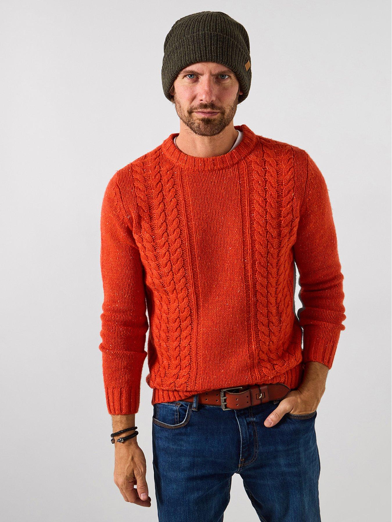 Joe Browns Hit The Harbour Cable Knitted Jumper - Orange