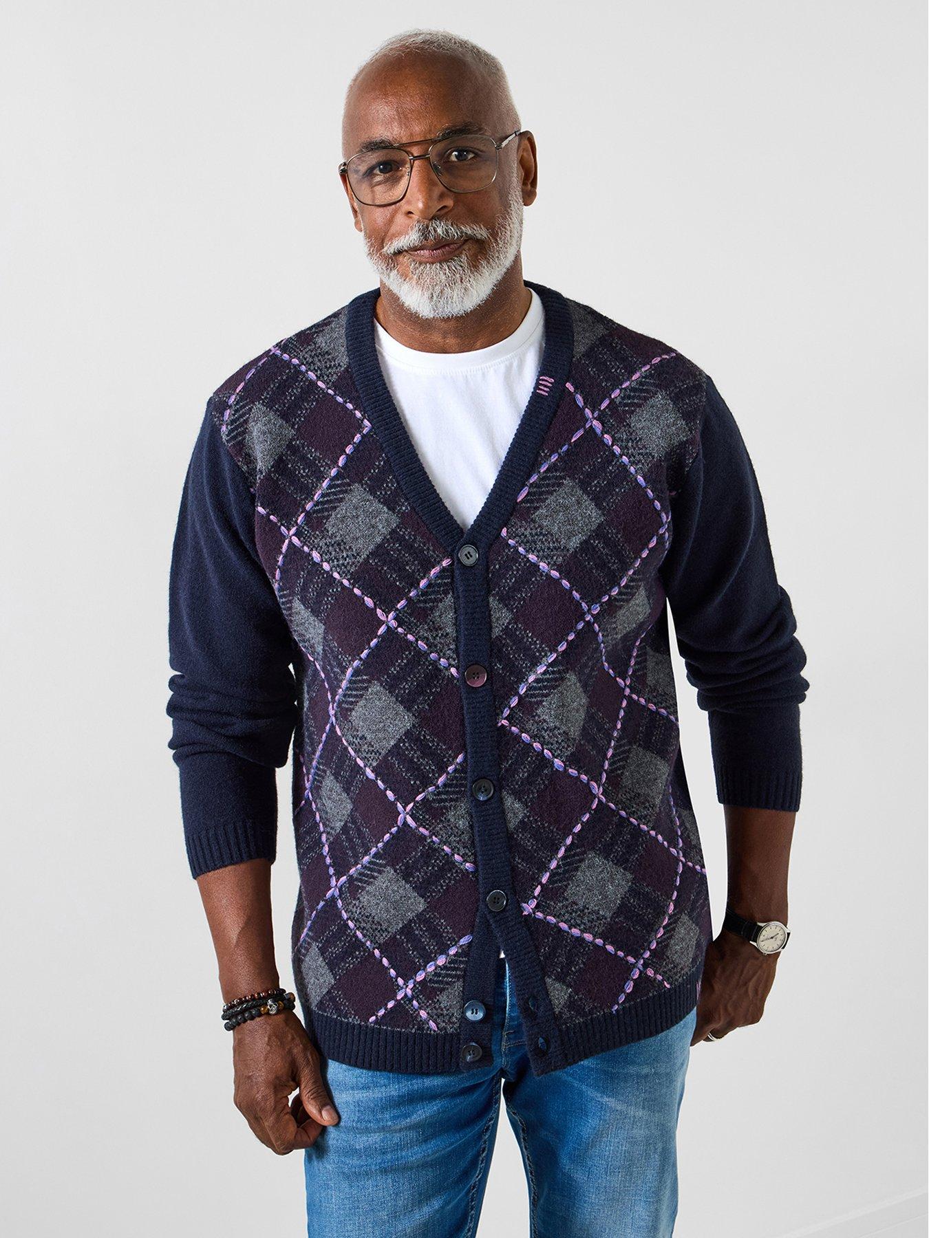 Joe Browns Superb Stitch Argyll Knitted Cardigan - Navy