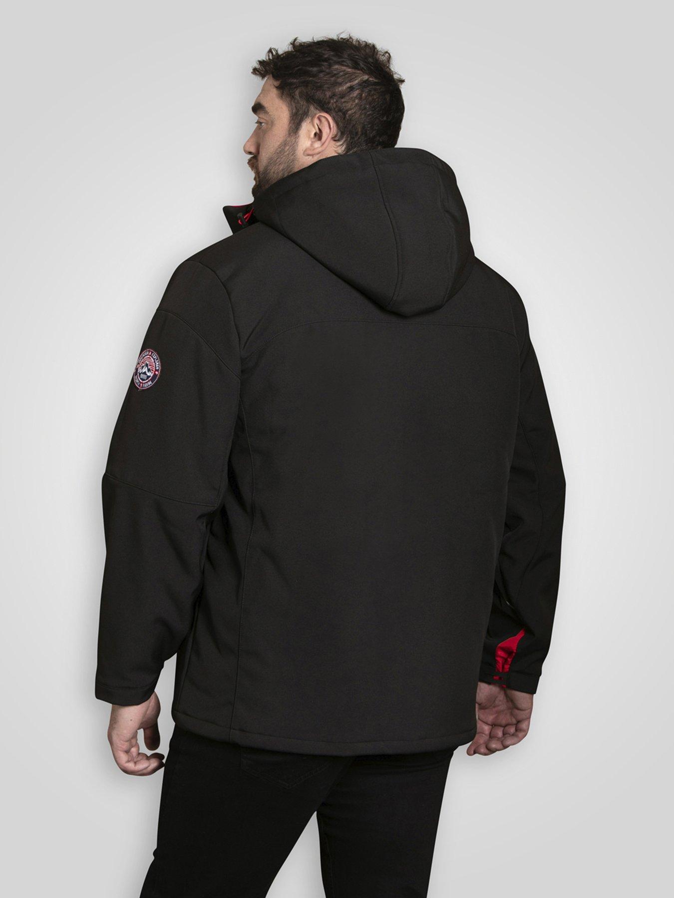 D555 Padded Soft Shell Jacket With Detachable Hood - Black | Very