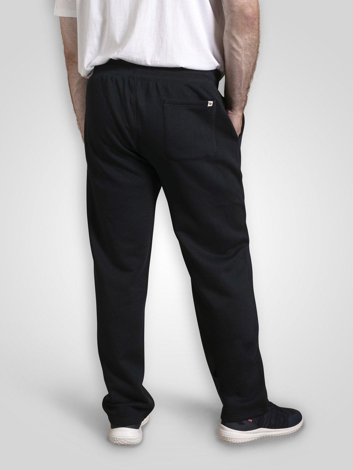 D555 Open Hem Joggers With Apparel Supplies Logo - Navy