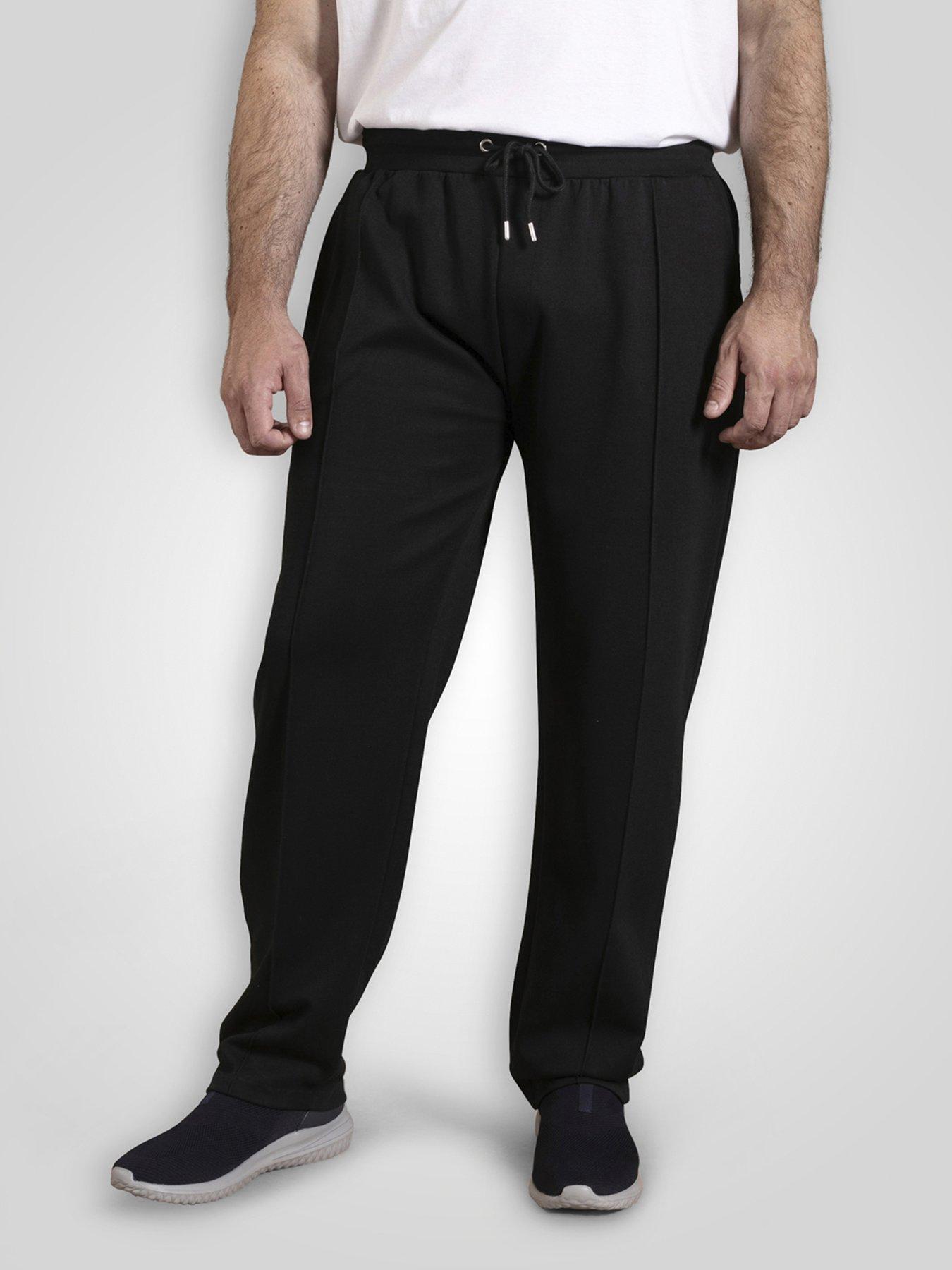 D555 Couture Open Hem Joggers With Pin Tuck Front