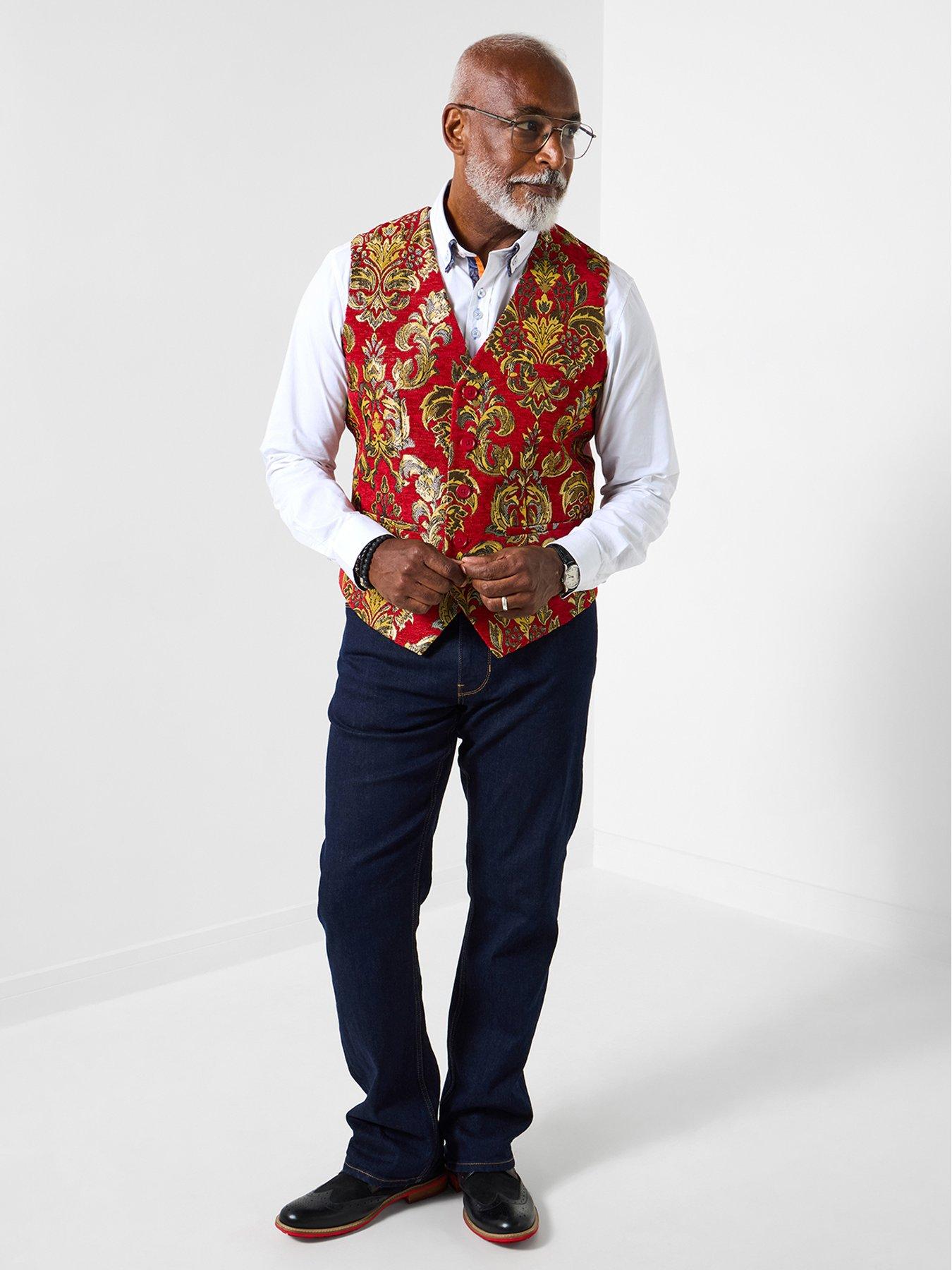 Image 3 of 6 of Joe Browns Sensational And Stylish Waistcoat - Red