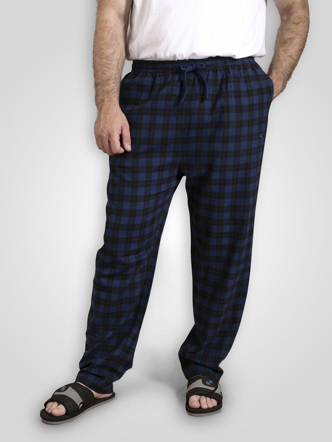 D555 Check Loungewear Pants - Navy