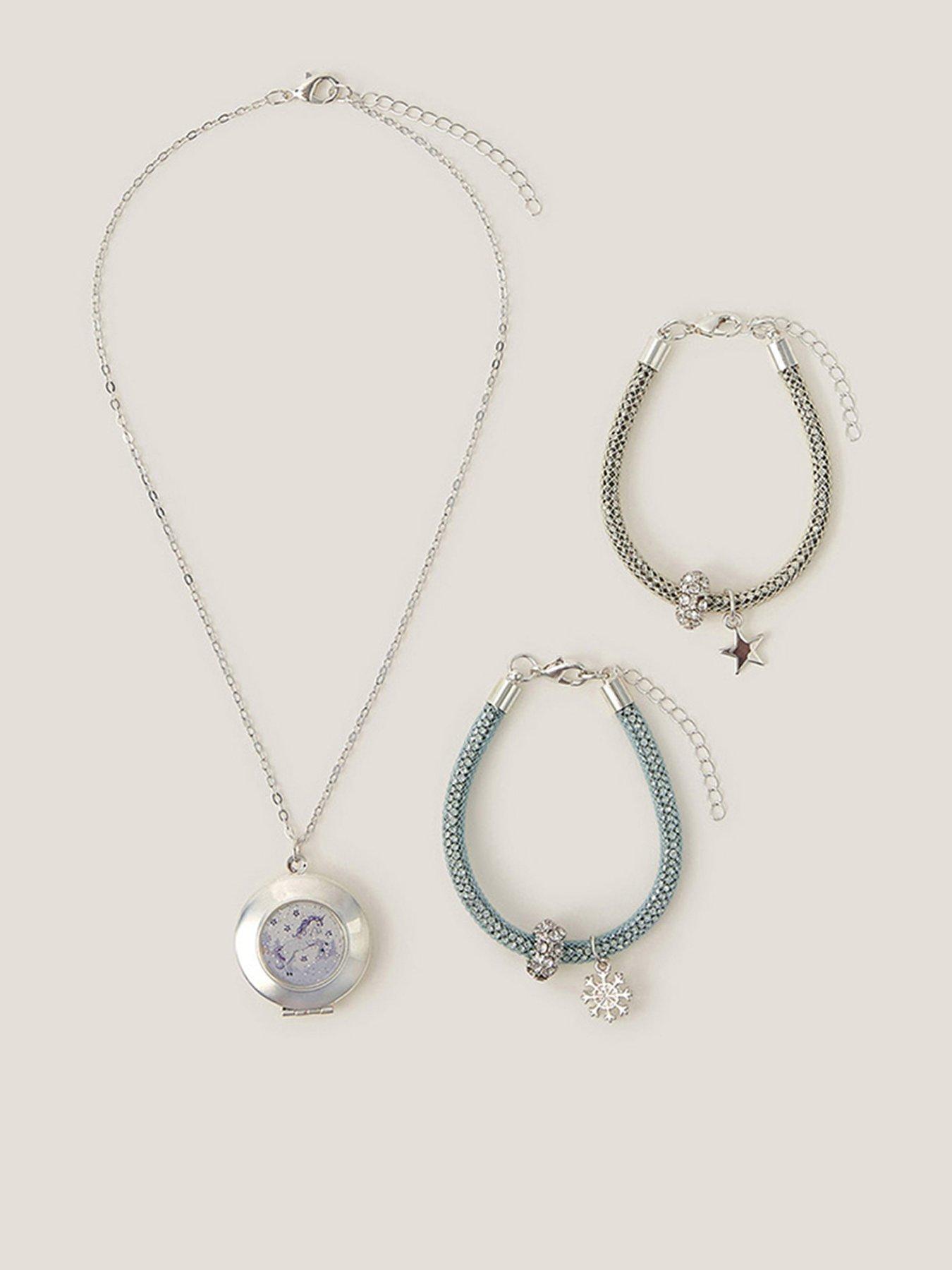 Monsoon Girls Frosted Jewellery Gift Set - Silver