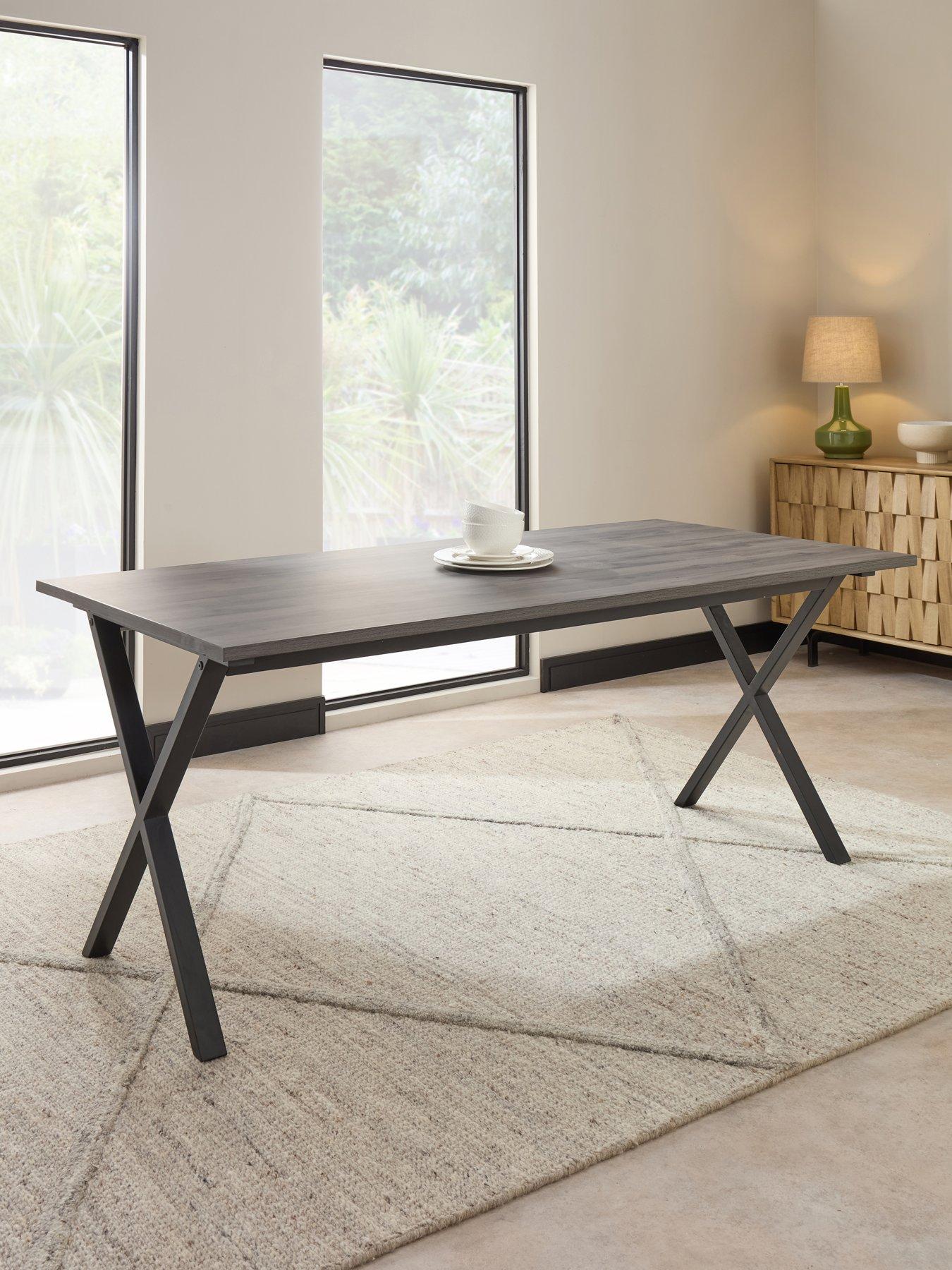 The Very Collection Harlem 160cm Black Oak Dining Table - FSC® Certified
