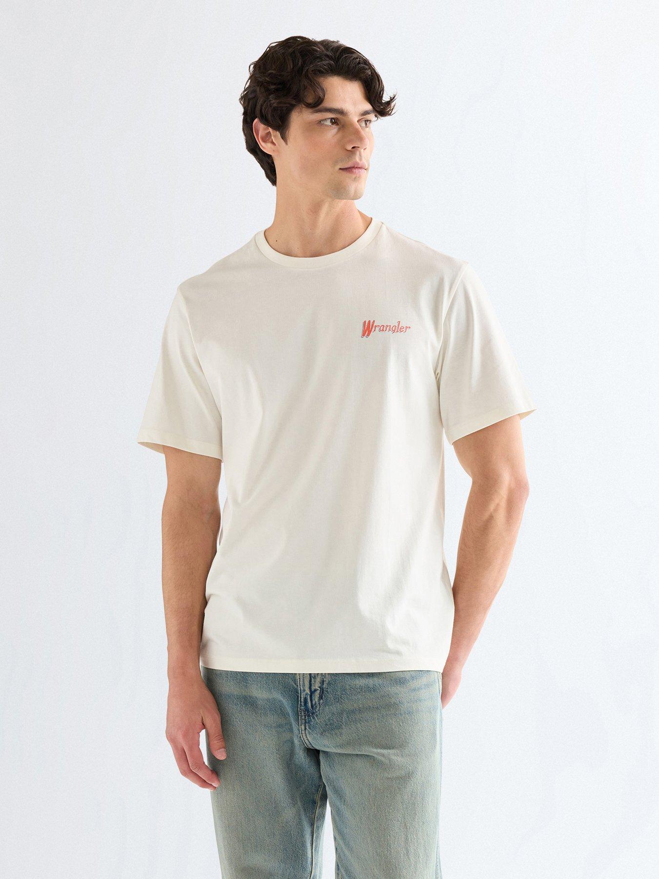 Image 2 of 6 of Wrangler Western Back Graphic T-Shirt - Off White