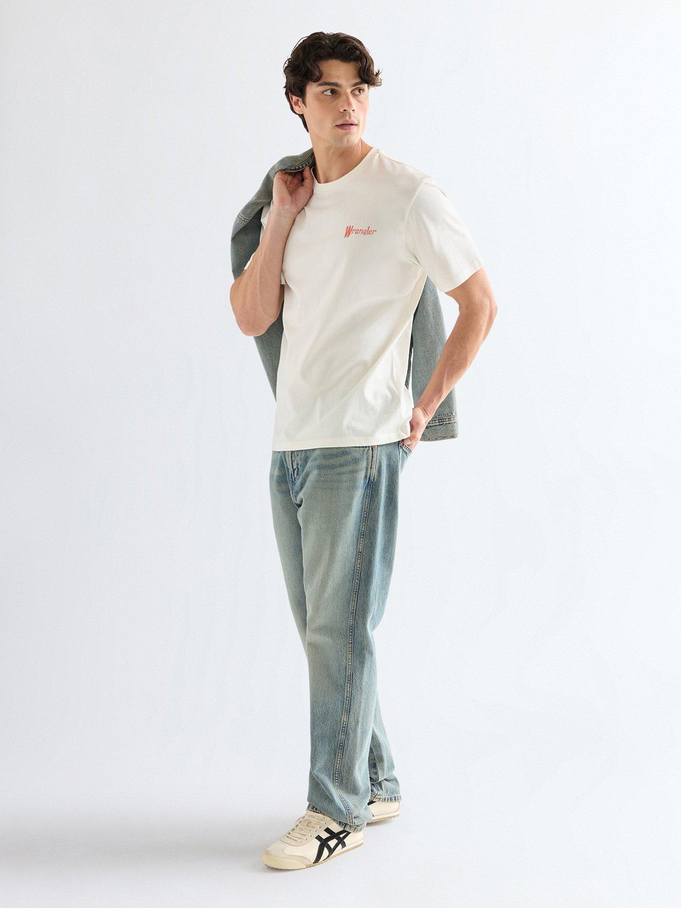 Image 3 of 6 of Wrangler Western Back Graphic T-Shirt - Off White