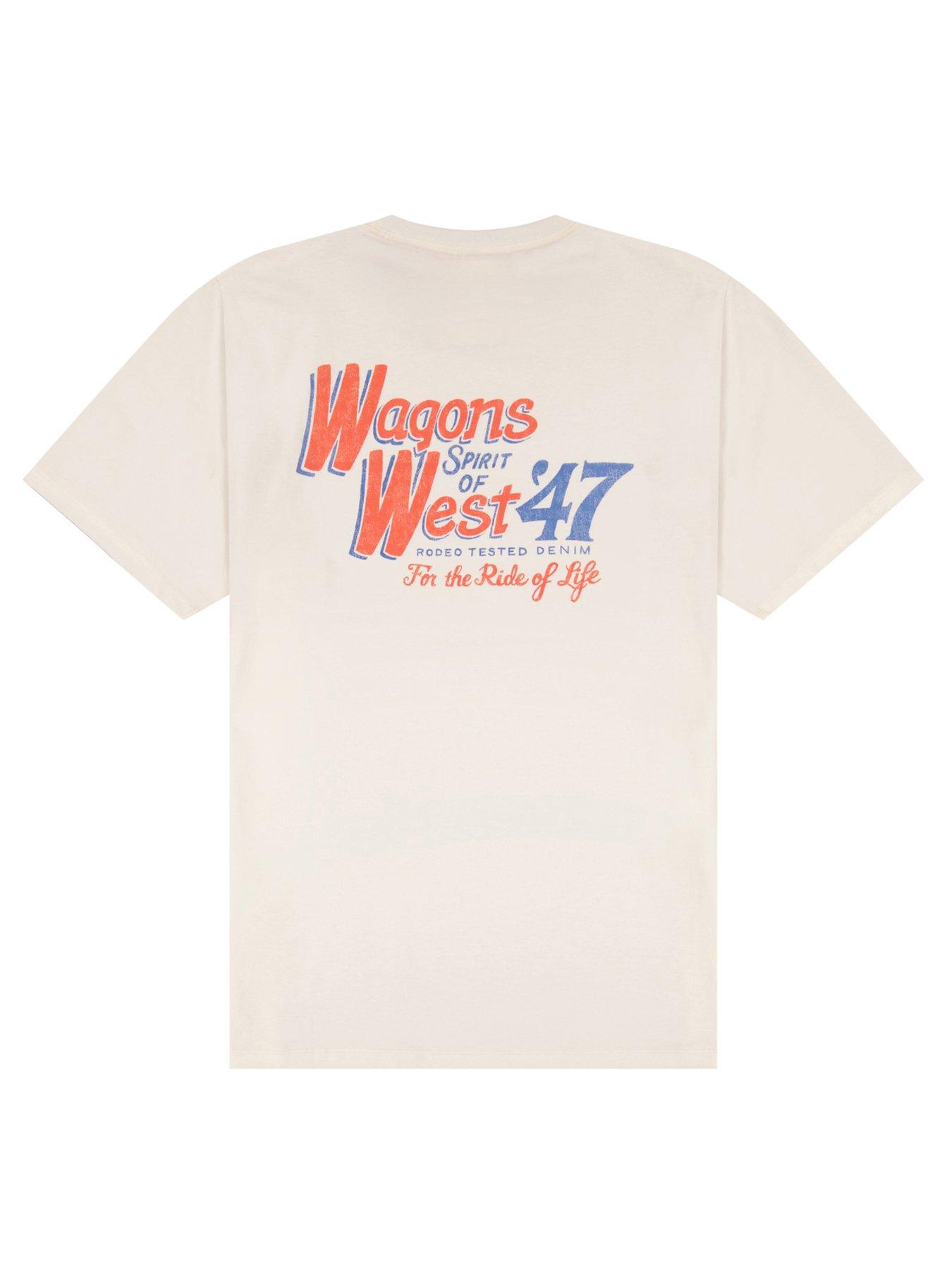 Image 6 of 6 of Wrangler Western Back Graphic T-Shirt - Off White