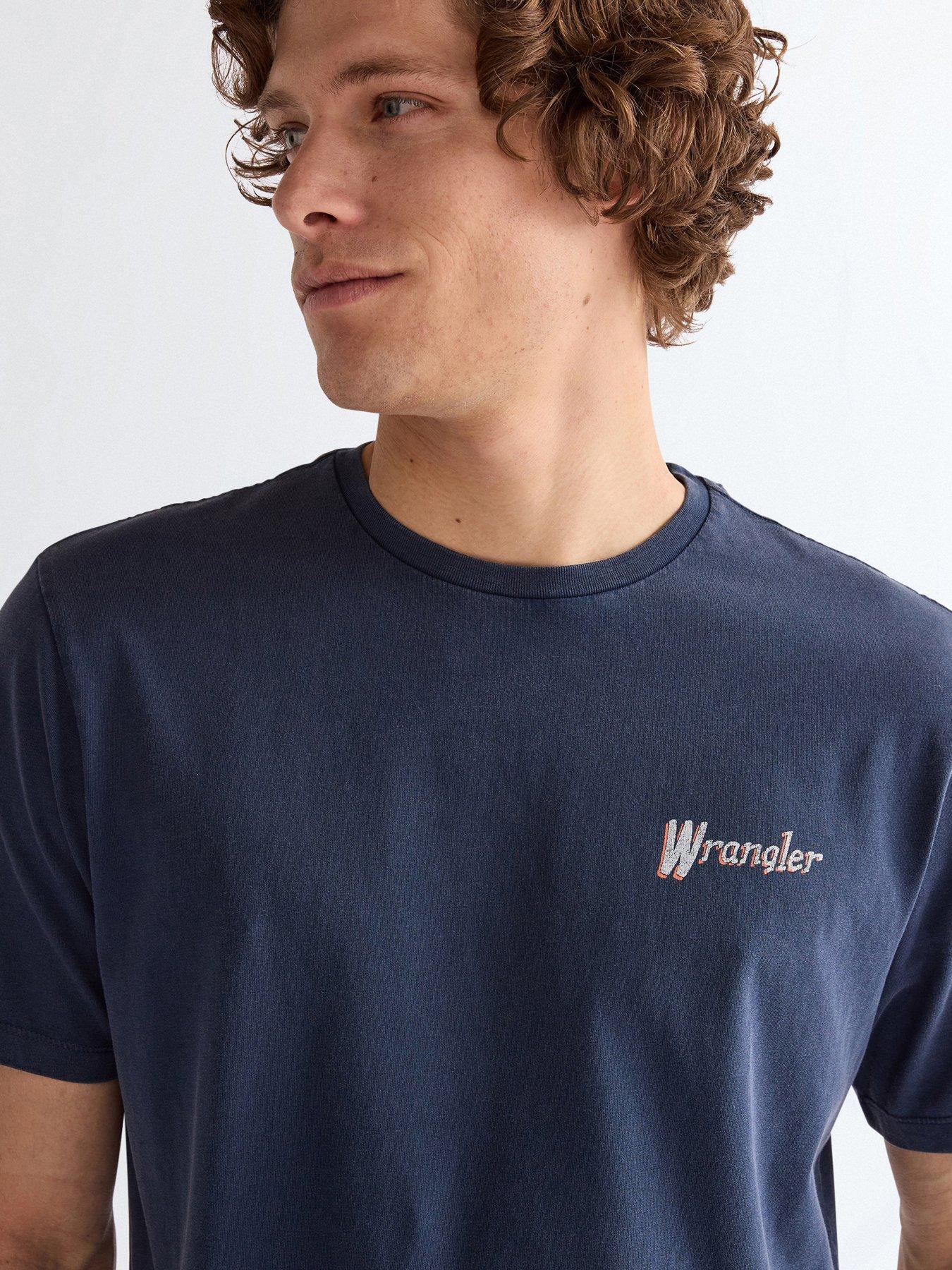 Image 3 of 4 of Wrangler Western Back Graphic T-Shirt - Navy