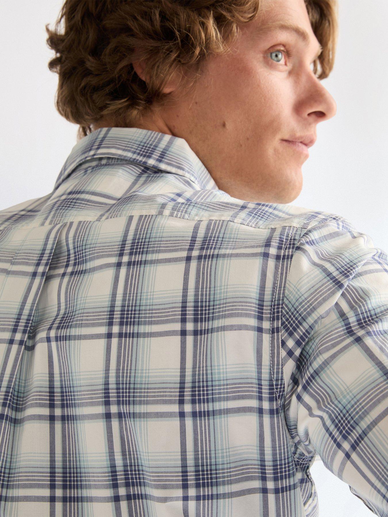 Image 3 of 5 of Wrangler Check Print Long Sleeve Shirt - Blue