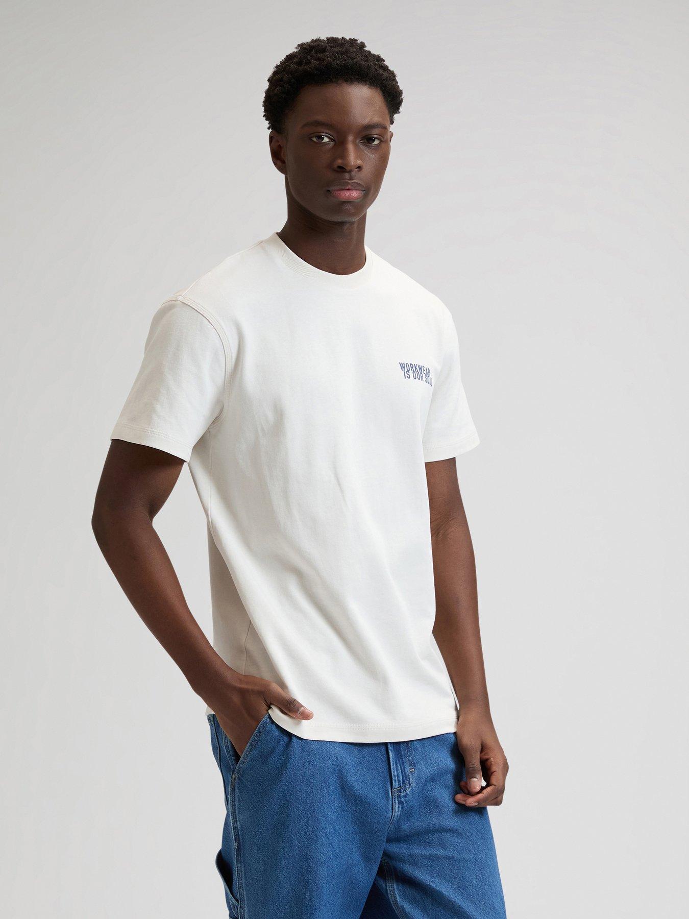 Image 2 of 7 of Lee Workwear Back Graphic Relaxed Fit T-Shirt - Cream