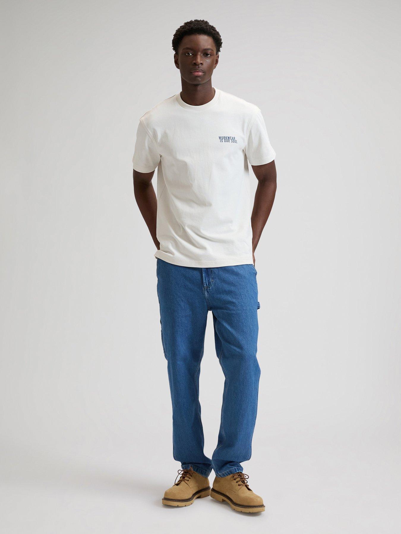 Image 3 of 7 of Lee Workwear Back Graphic Relaxed Fit T-Shirt - Cream